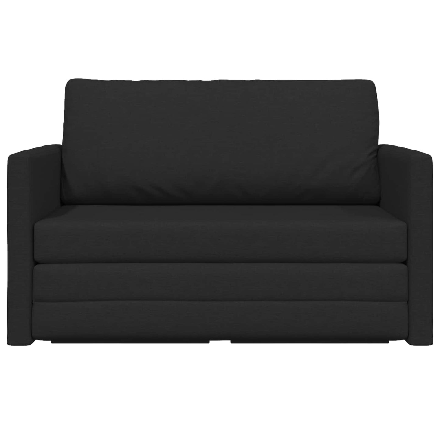 2-Seater Folding Sofa Bed Black 124 x 71 x 78 cm Fabric