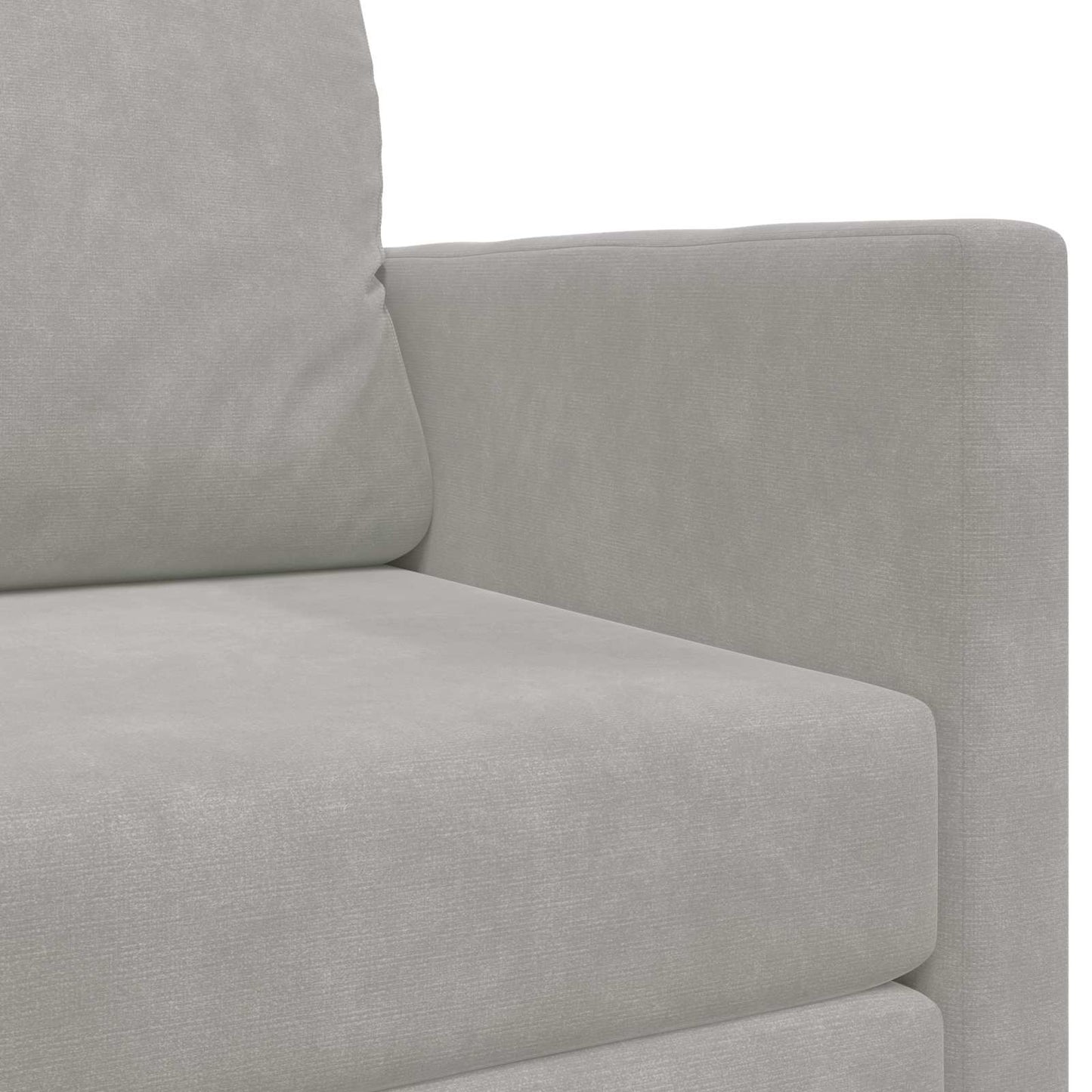 Folding Sofa Bed Light Grey 124 x 71 x 78 cm Velvet