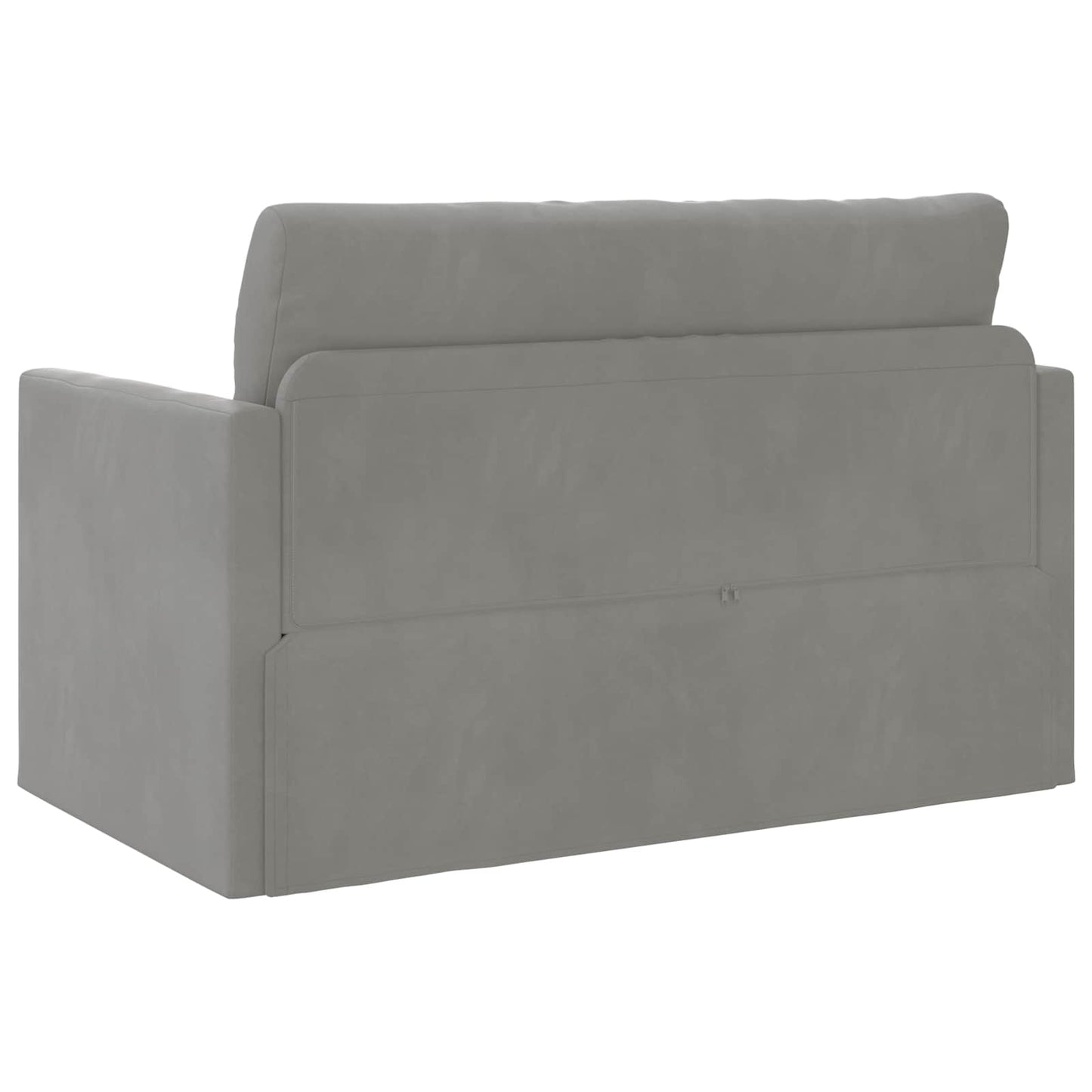 Folding Sofa Bed Light Grey 124 x 71 x 78 cm Velvet
