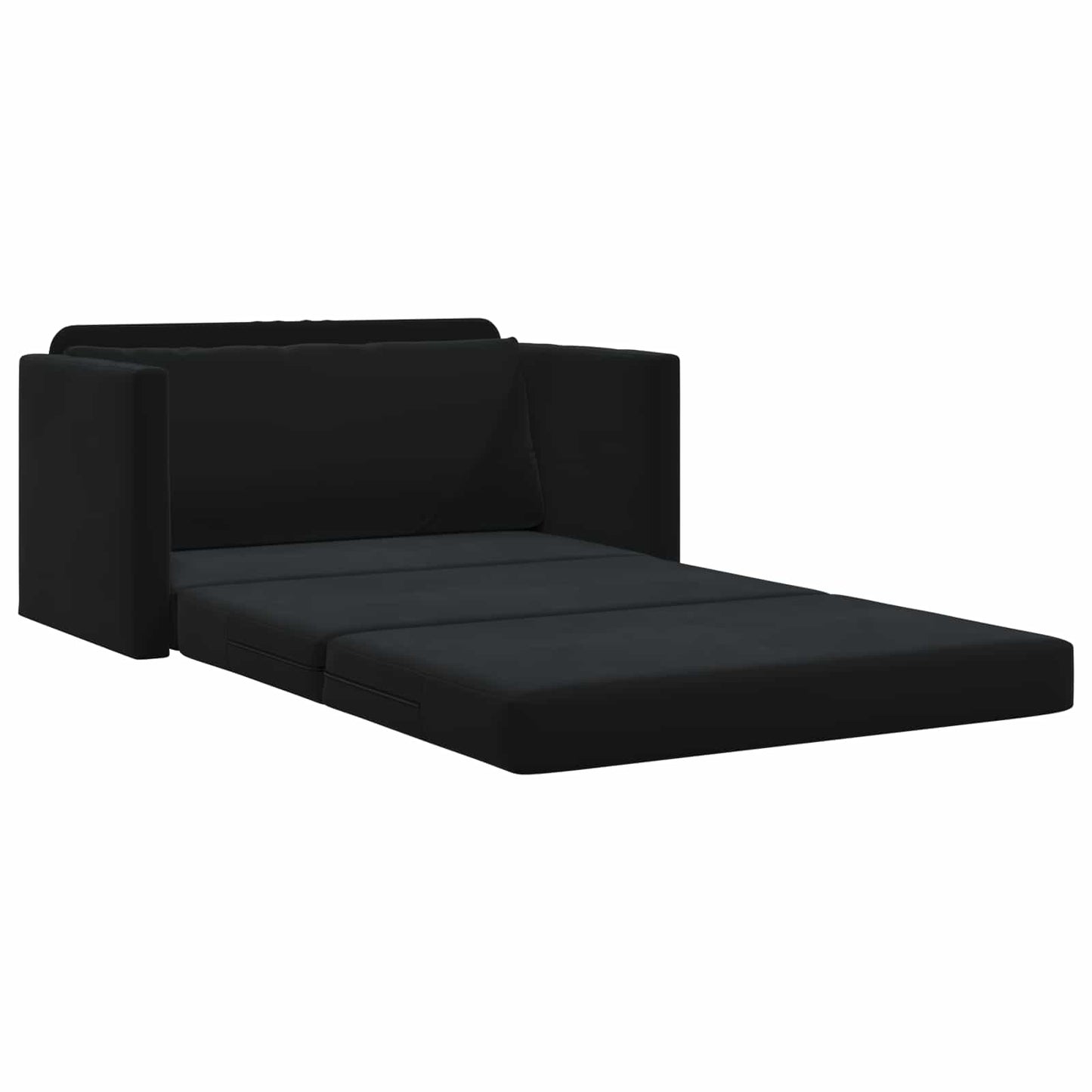 Folding Sofa Bed Black 124 x 71 x 78 cm Velvet