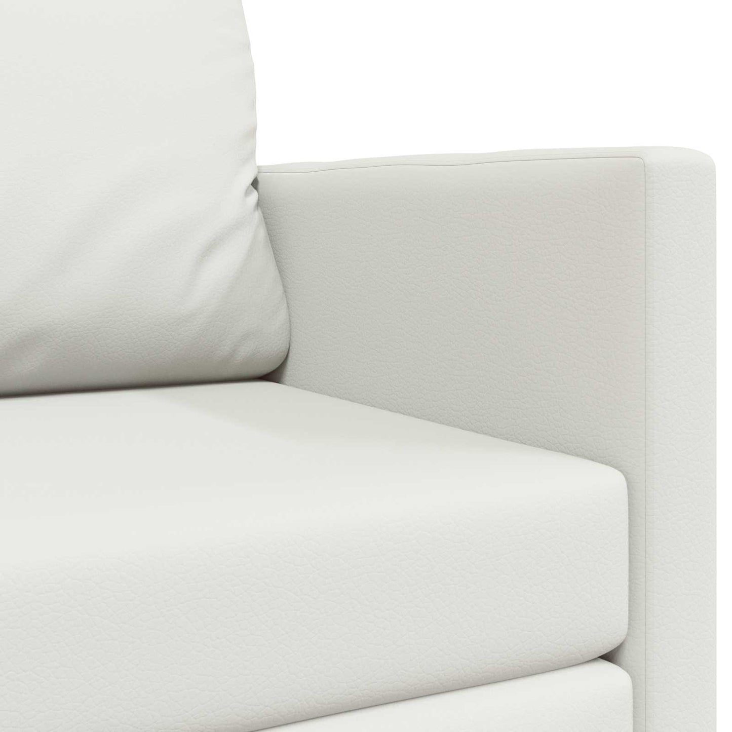 Folding Sofa Bed White 124 x 71 x 78 cm Faux Leather