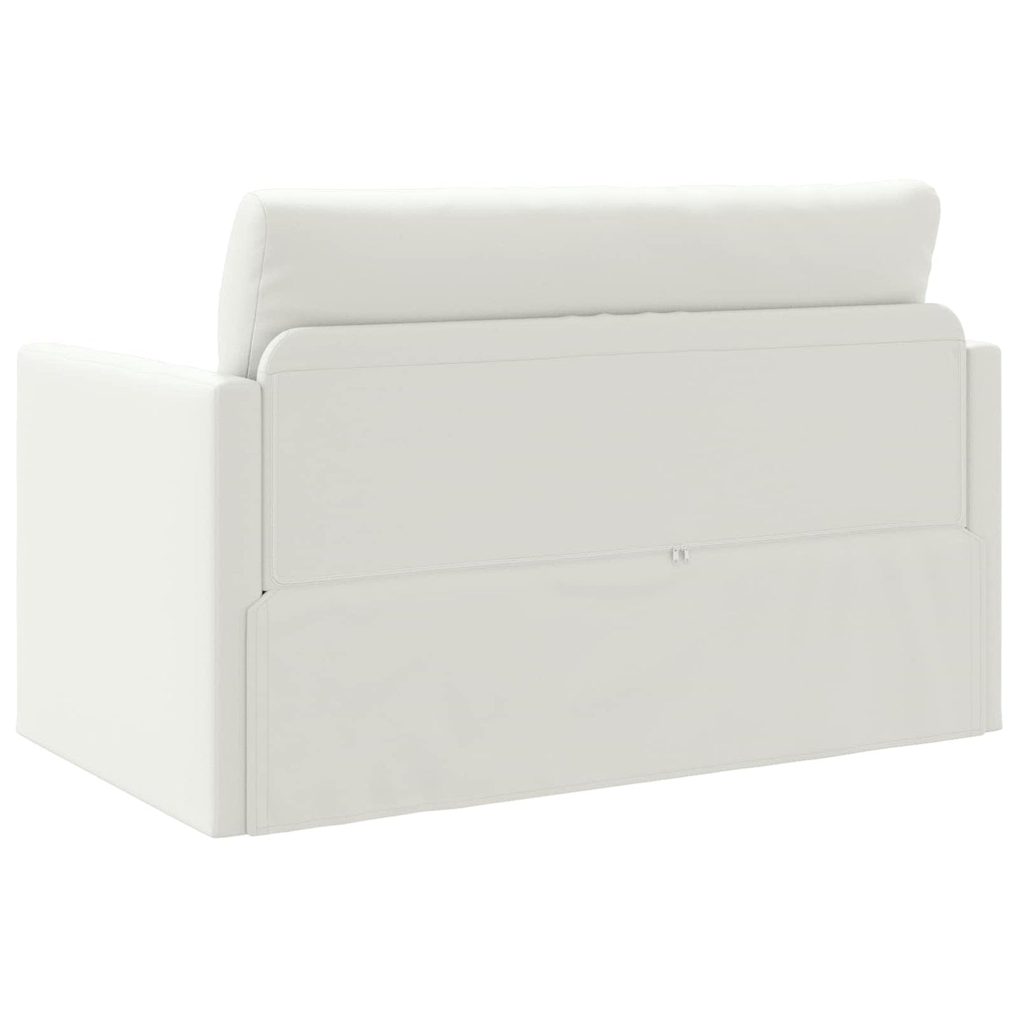 Folding Sofa Bed White 124 x 71 x 78 cm Faux Leather