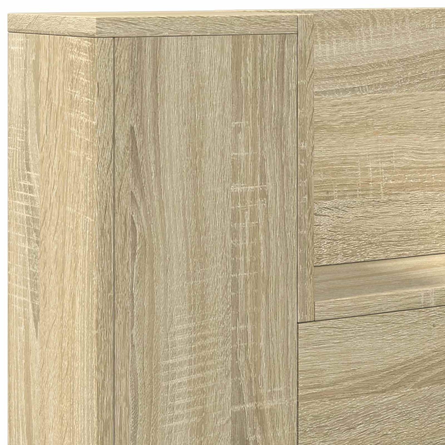Headboard Cabinet with LED Sonoma 120 x 16.5 x 103.5 cm
