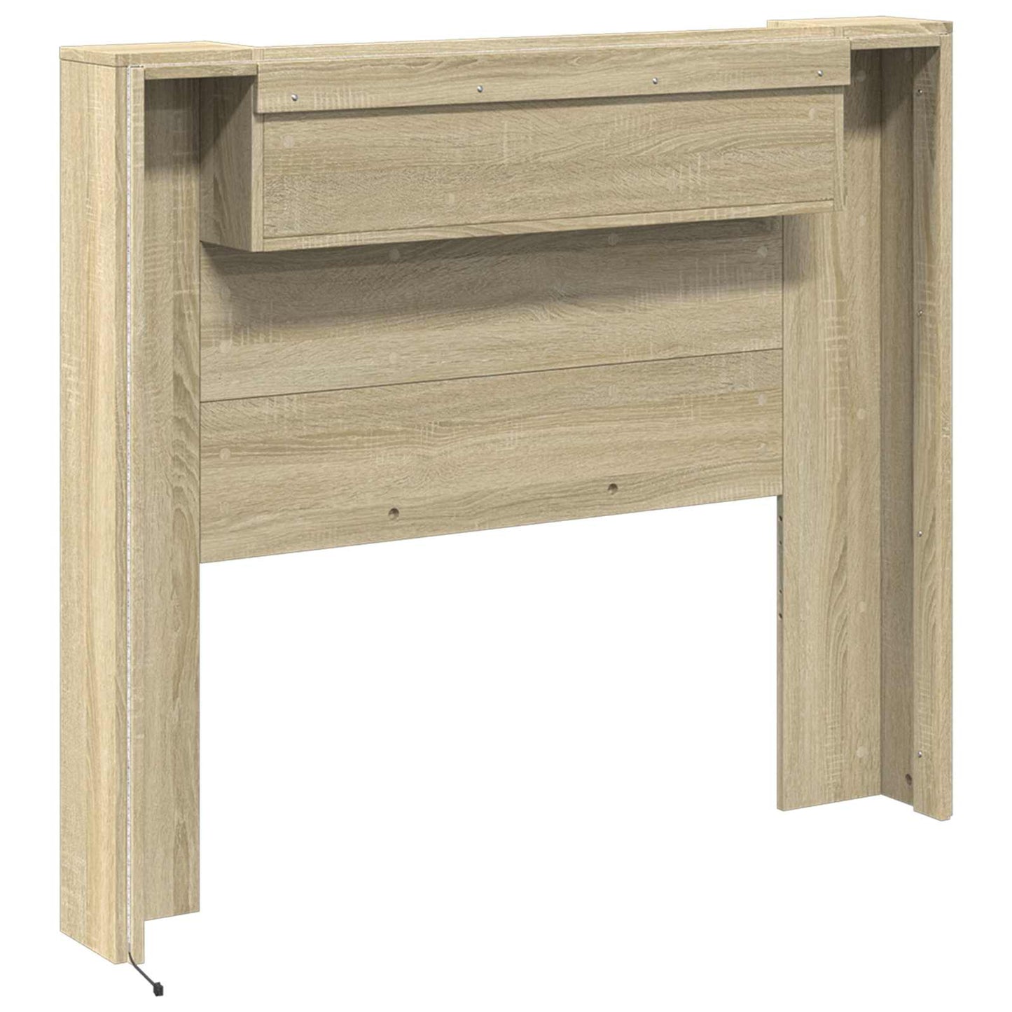 Headboard Cabinet with LED Sonoma 120 x 16.5 x 103.5 cm