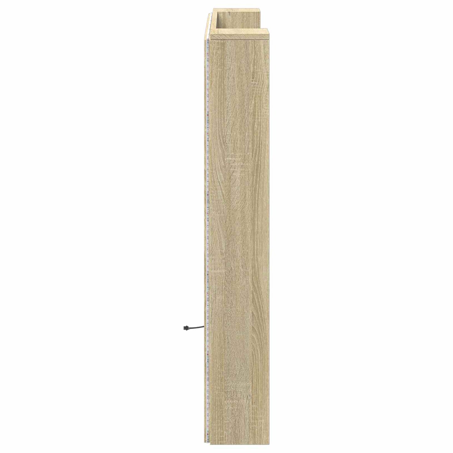 Headboard Cabinet with LED Sonoma 120 x 16.5 x 103.5 cm