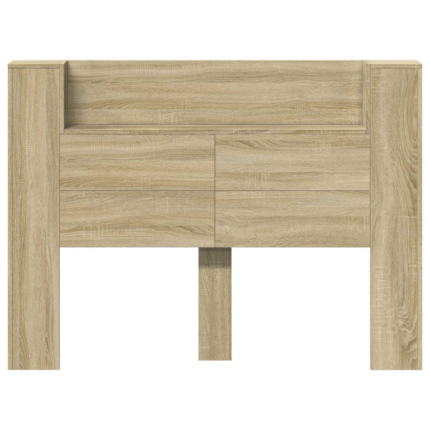 Headboard Cabinet with LED Sonoma 140 x 16.5 x 103.5 cm