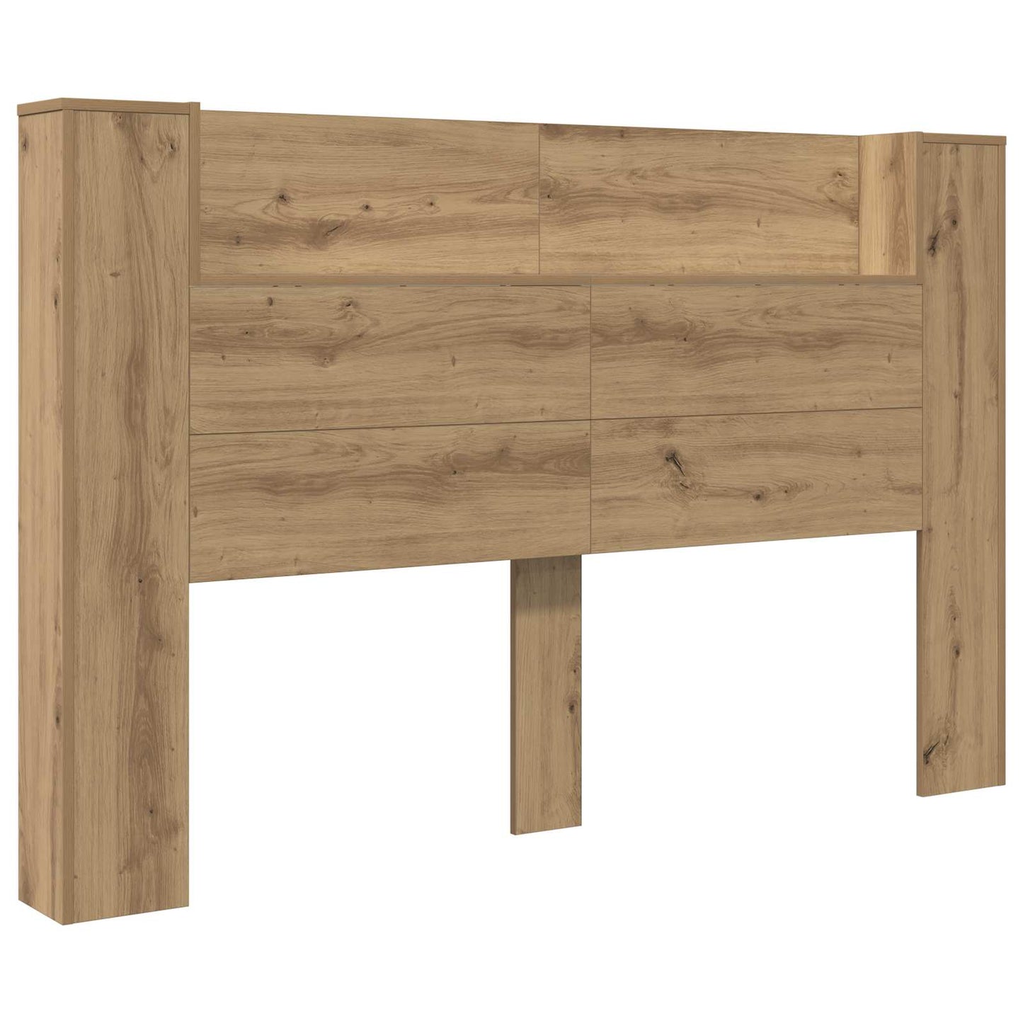 Headboard Cabinet with LED Artisan Oak 160 x 16.5 x 103.5 cm
