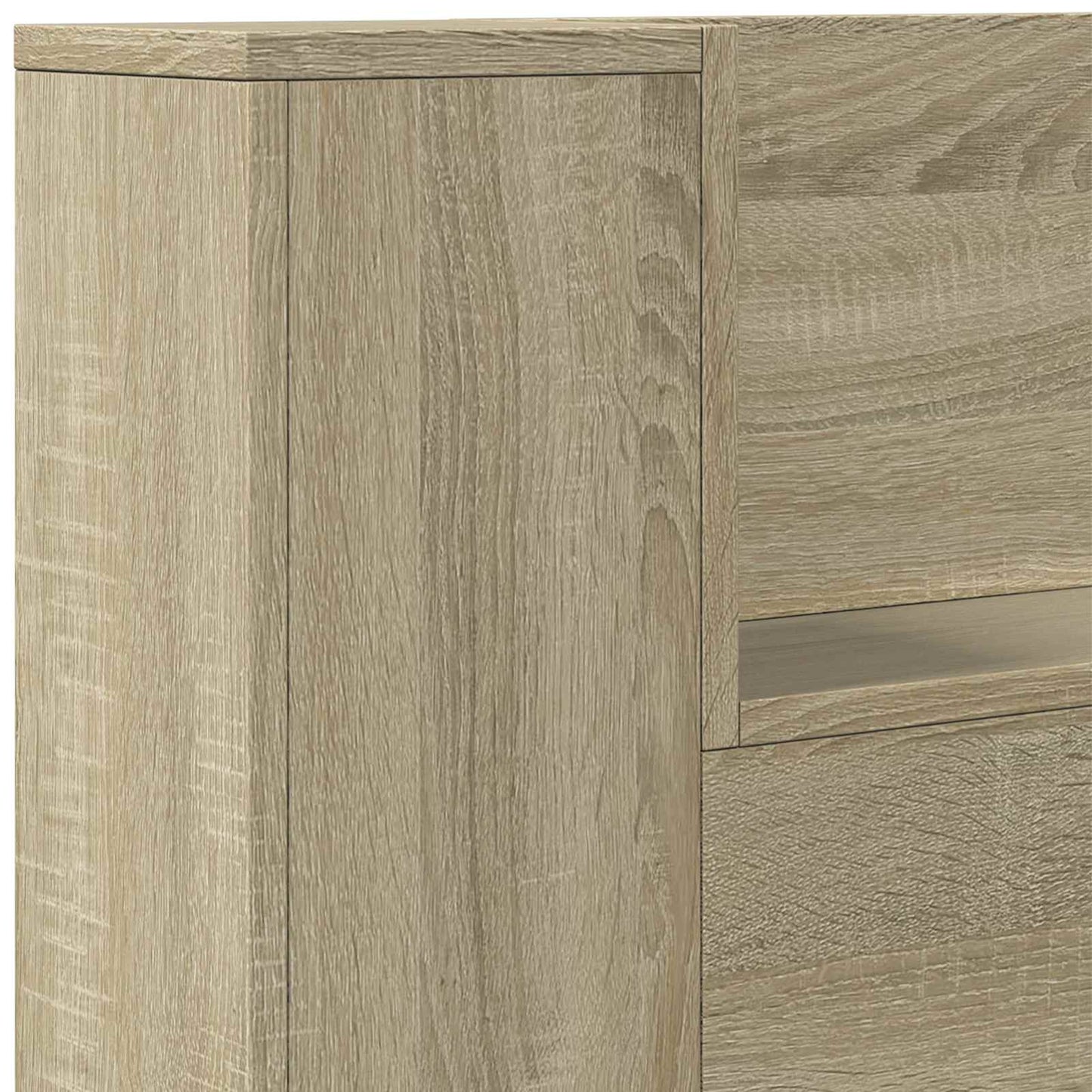 Headboard Cabinet with LED Sonoma 180 x 16.5 x 103.5 cm