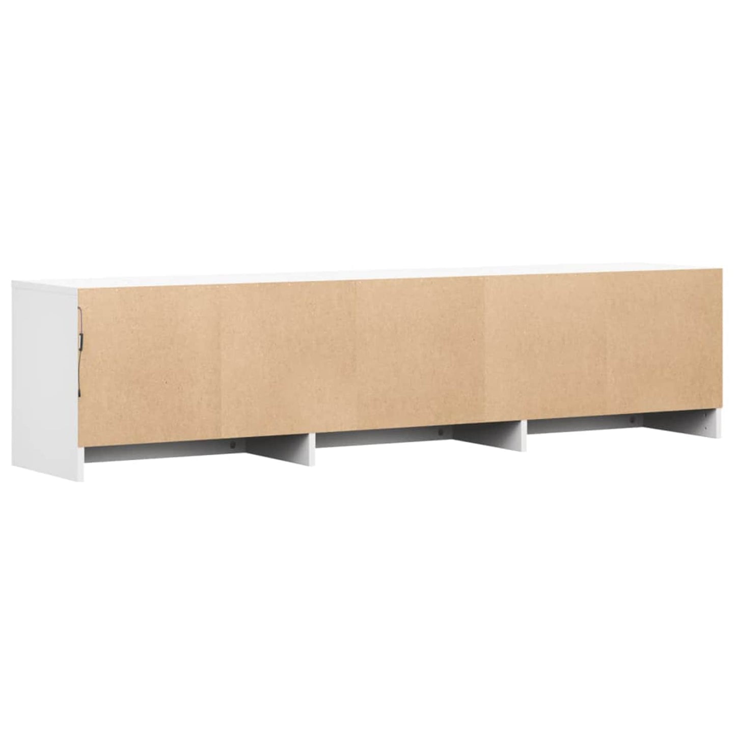TV Cabinet with LED White 165 x 34 x 40 cm Engineered Wood