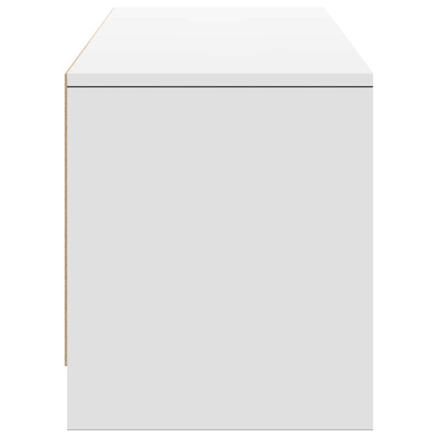 TV Cabinet with LED White 165 x 34 x 40 cm Engineered Wood