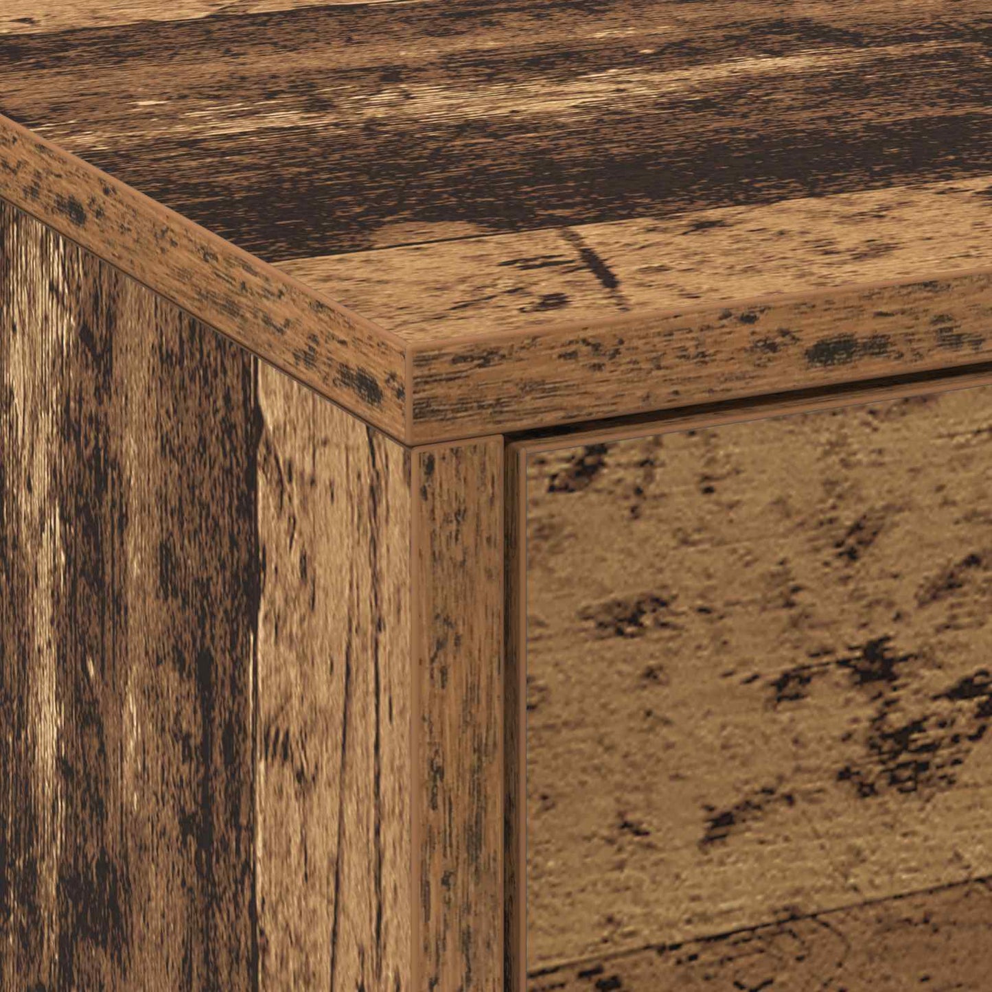 TV Cabinet with LED Old Wood 165 x 34 x 40 cm Engineered Wood