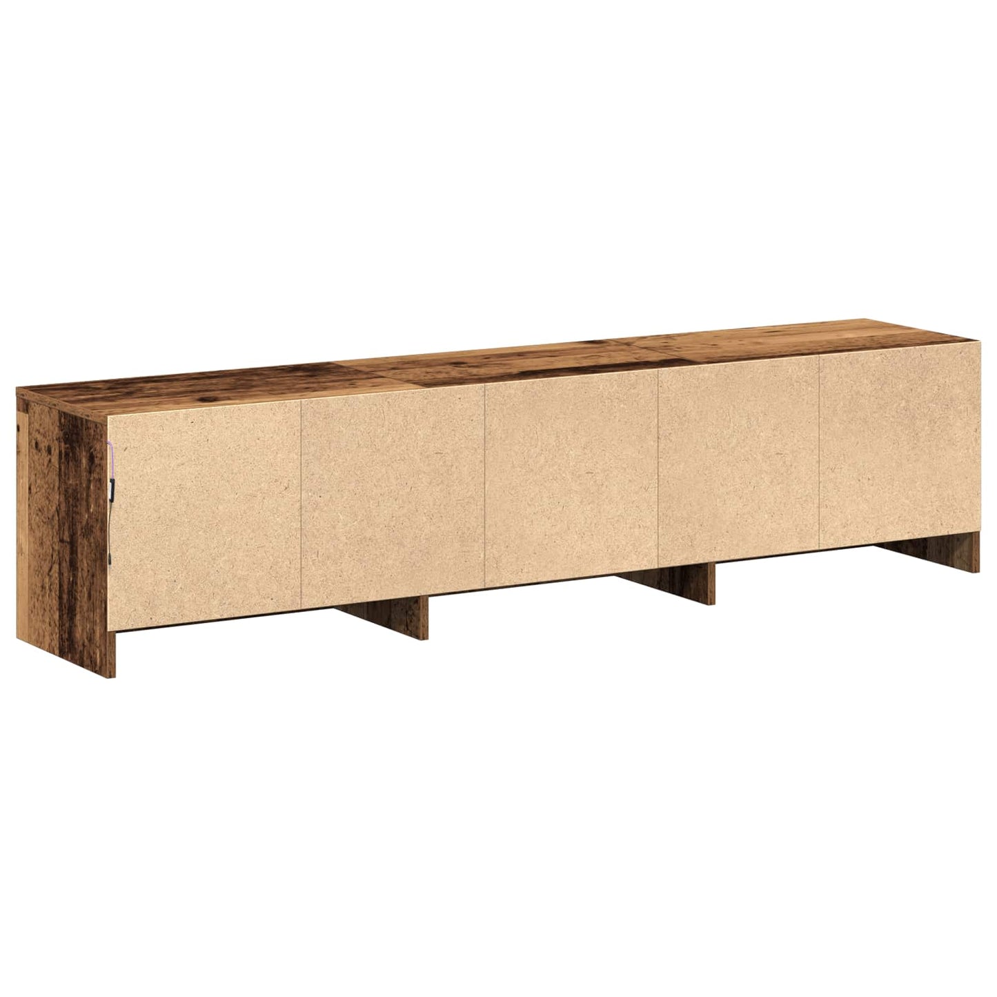 TV Cabinet with LED Old Wood 165 x 34 x 40 cm Engineered Wood