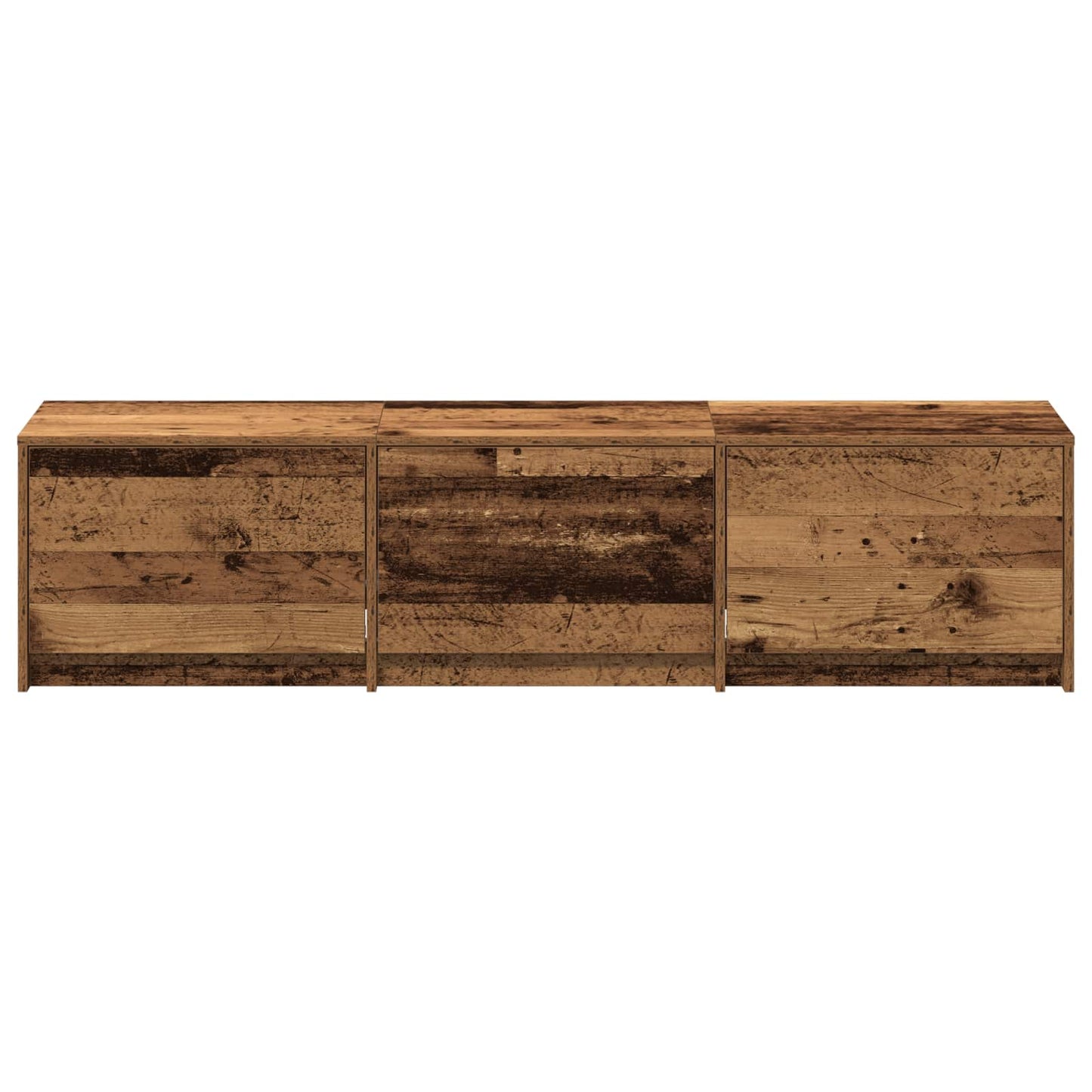 TV Cabinet with LED Old Wood 165 x 34 x 40 cm Engineered Wood