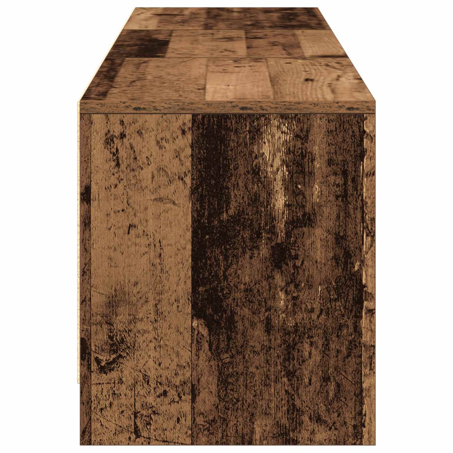 TV Cabinet with LED Old Wood 165 x 34 x 40 cm Engineered Wood