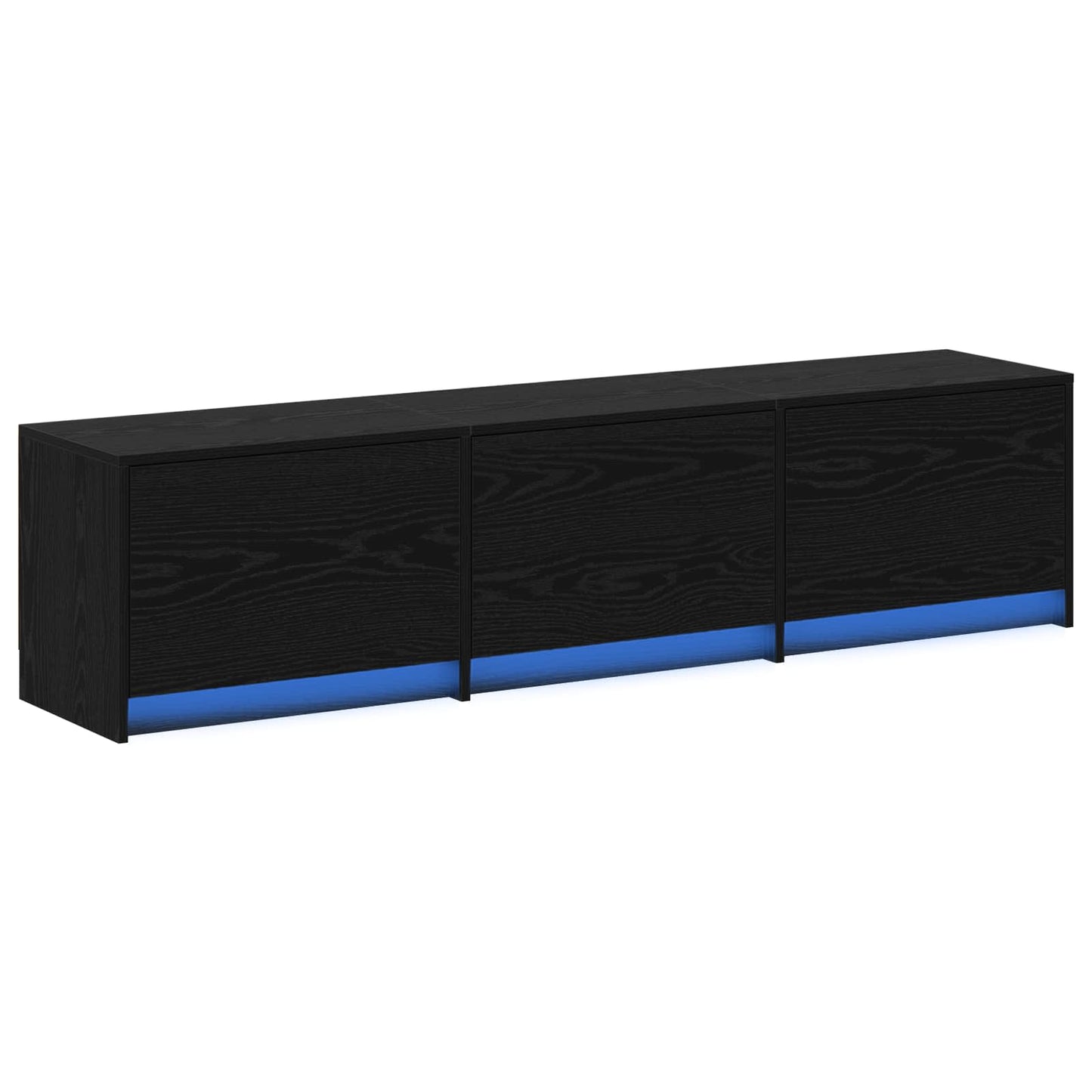TV Cabinet Black Oak Engineered Wood