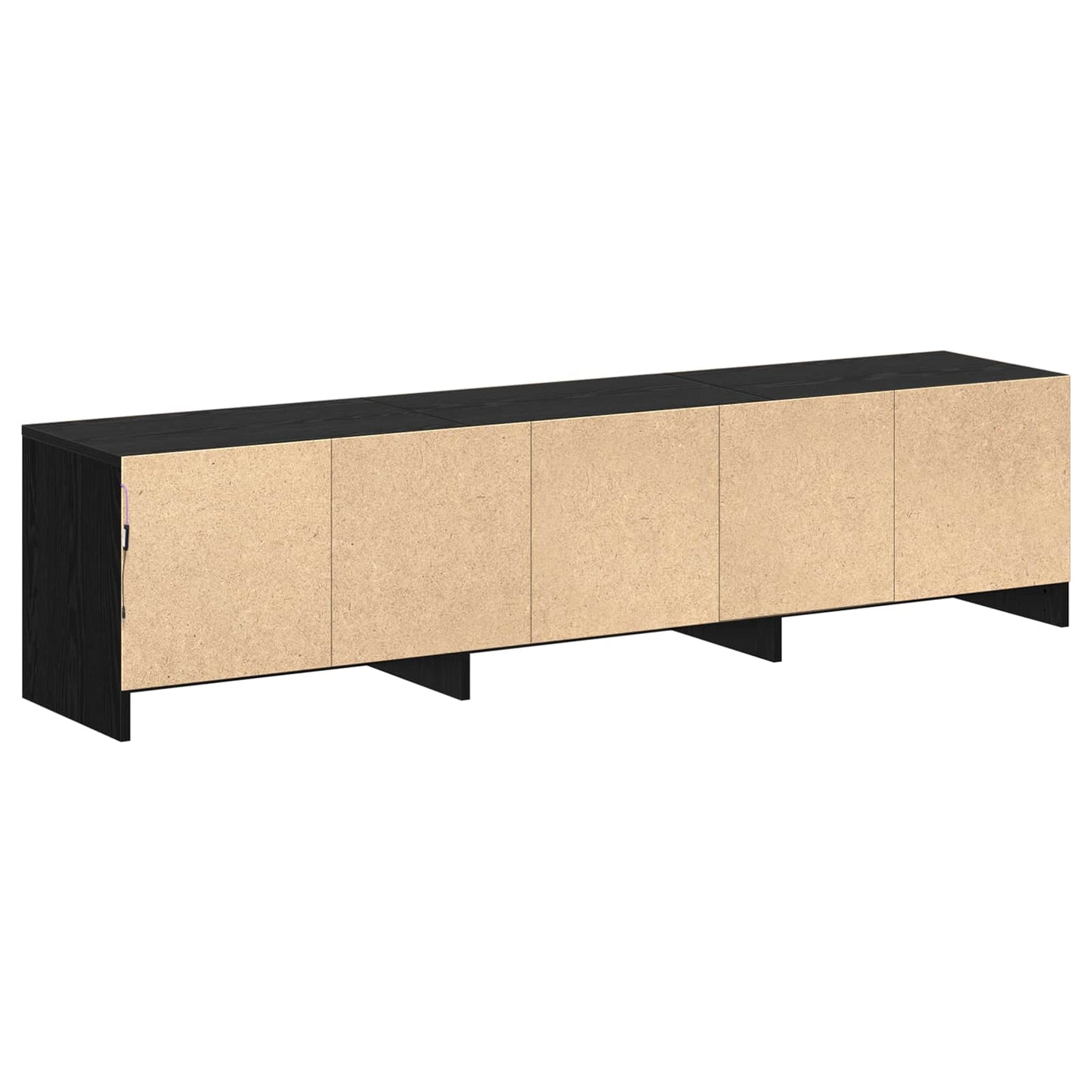 TV Cabinet Black Oak Engineered Wood