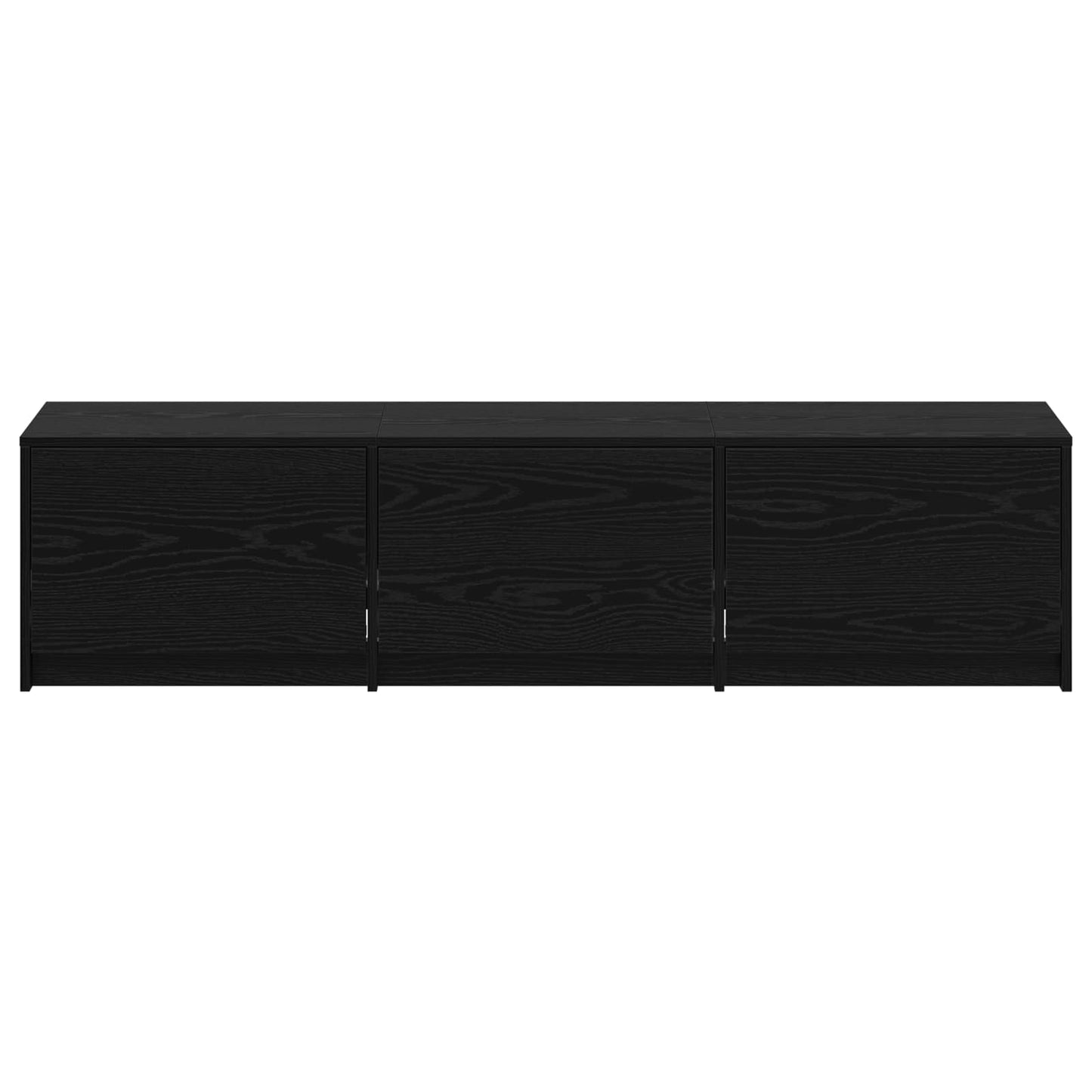 TV Cabinet Black Oak Engineered Wood