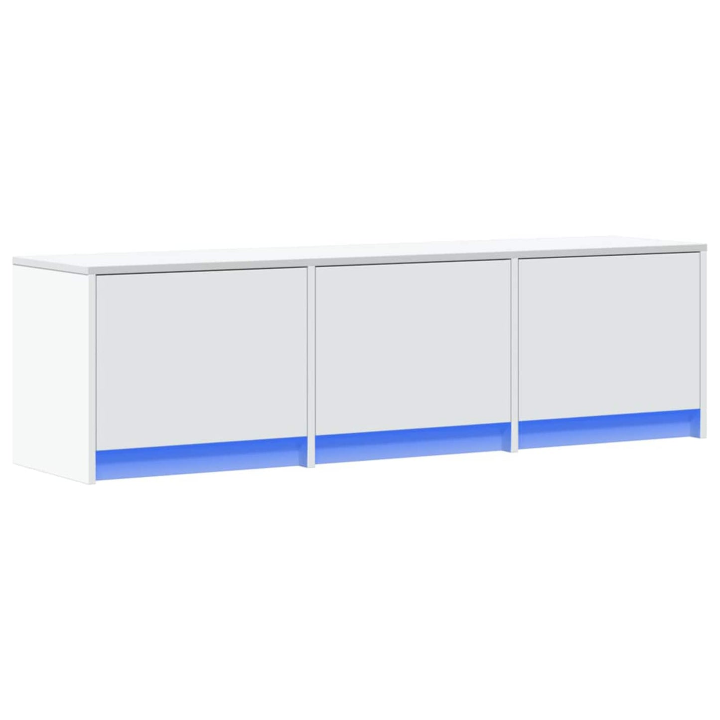 TV Cabinet with LED White 140 x 34 x 40 cm Engineered Wood
