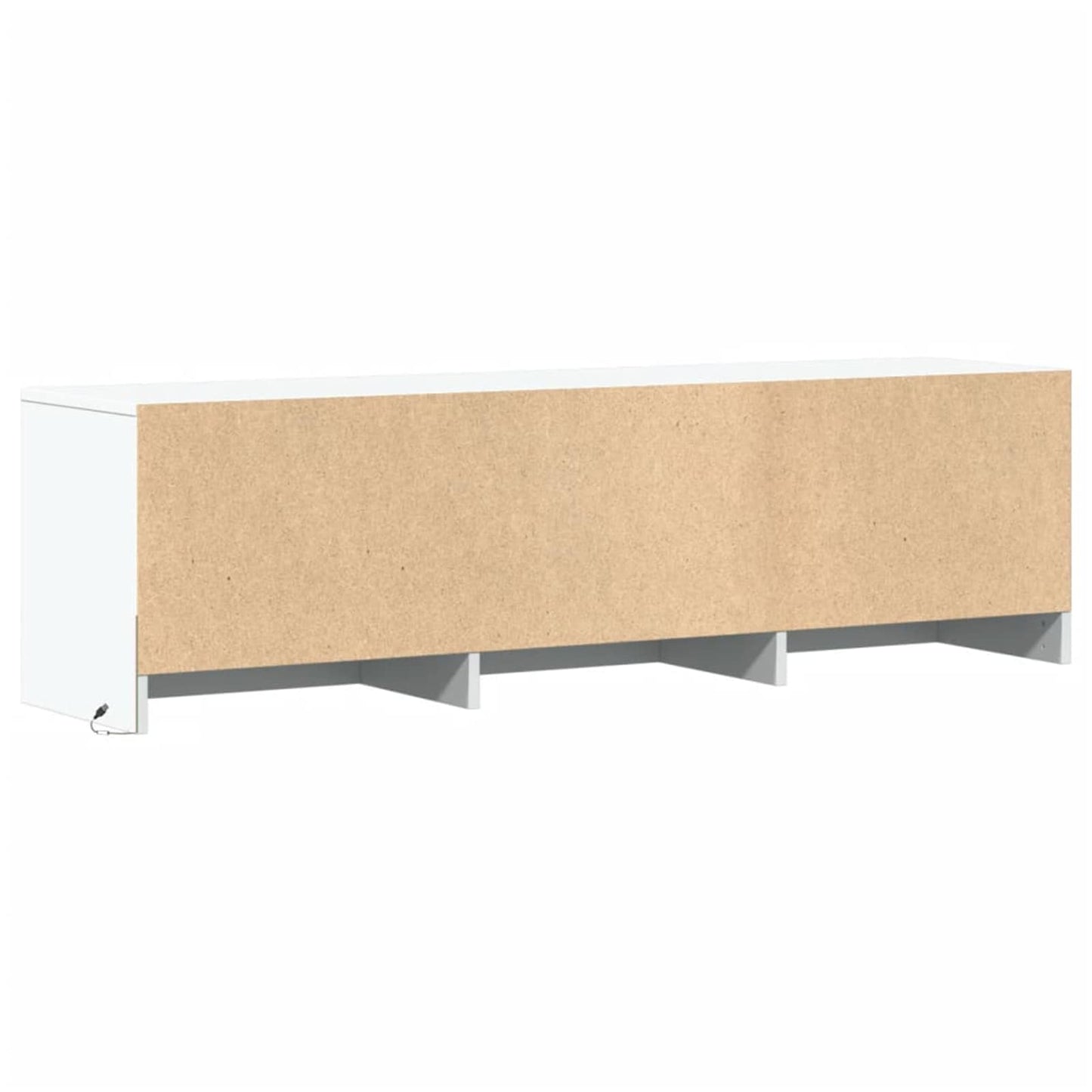 TV Cabinet with LED White 140 x 34 x 40 cm Engineered Wood