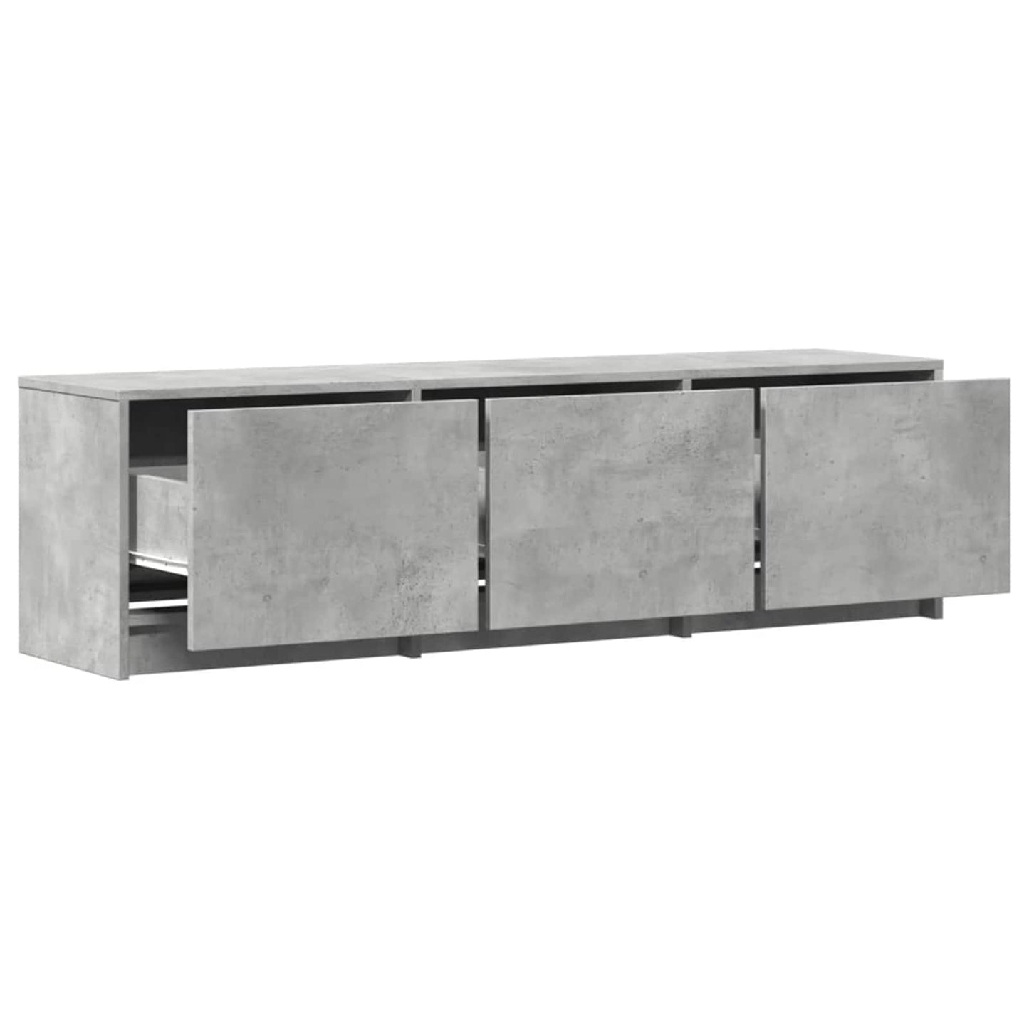 TV Cabinet with LED Concrete 140 x 34 x 40 cm Engineered Wood