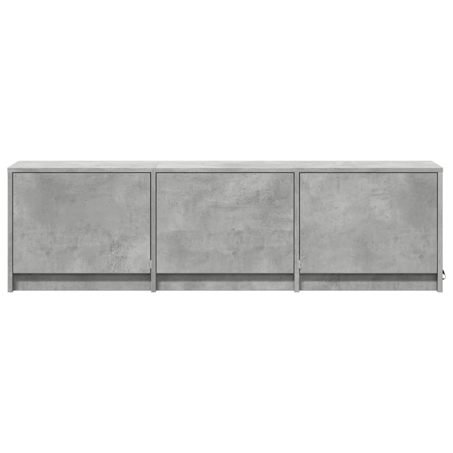 TV Cabinet with LED Concrete 140 x 34 x 40 cm Engineered Wood