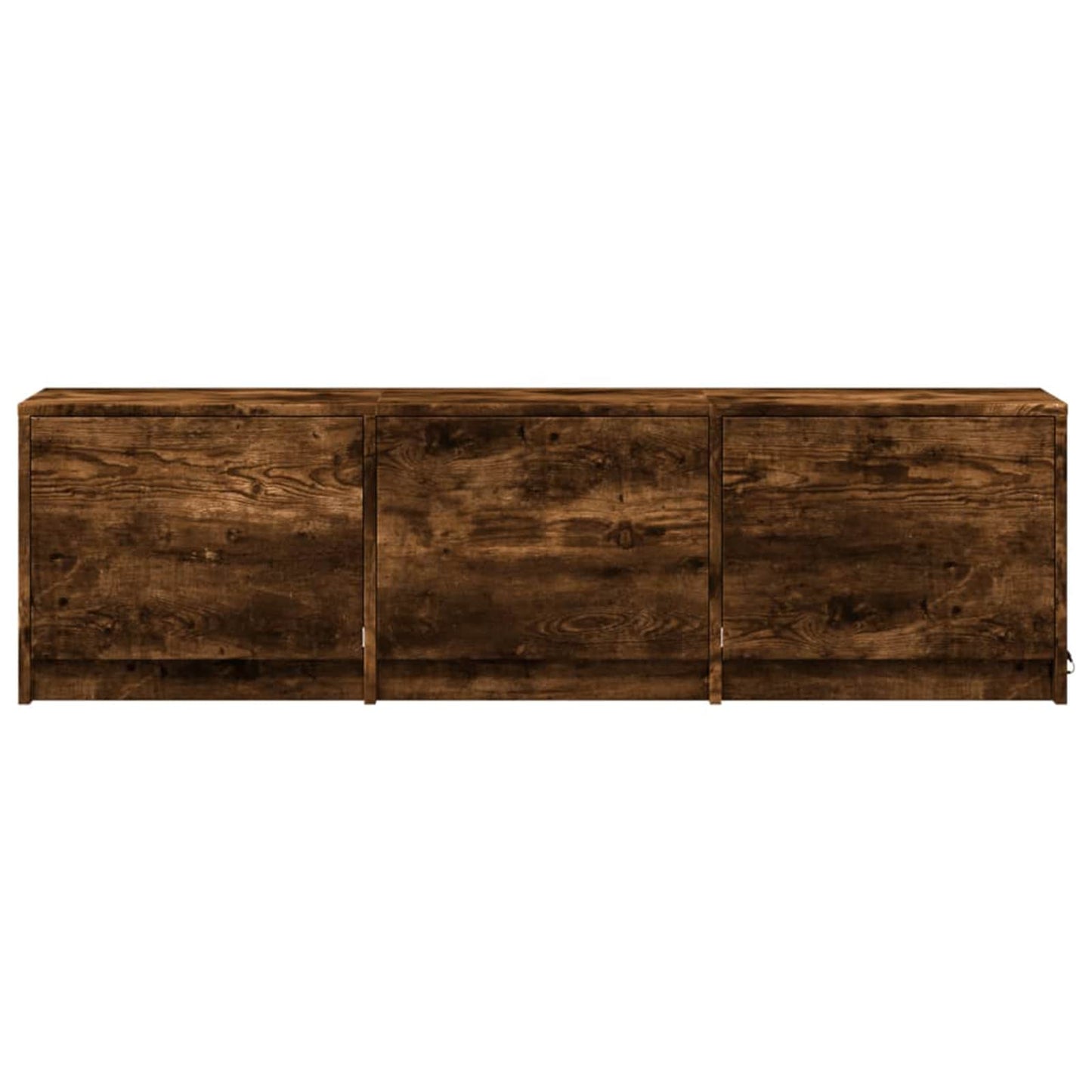 TV Cabinet with LED Smoked Oak 140 x 34 x 40 cm Engineered Wood