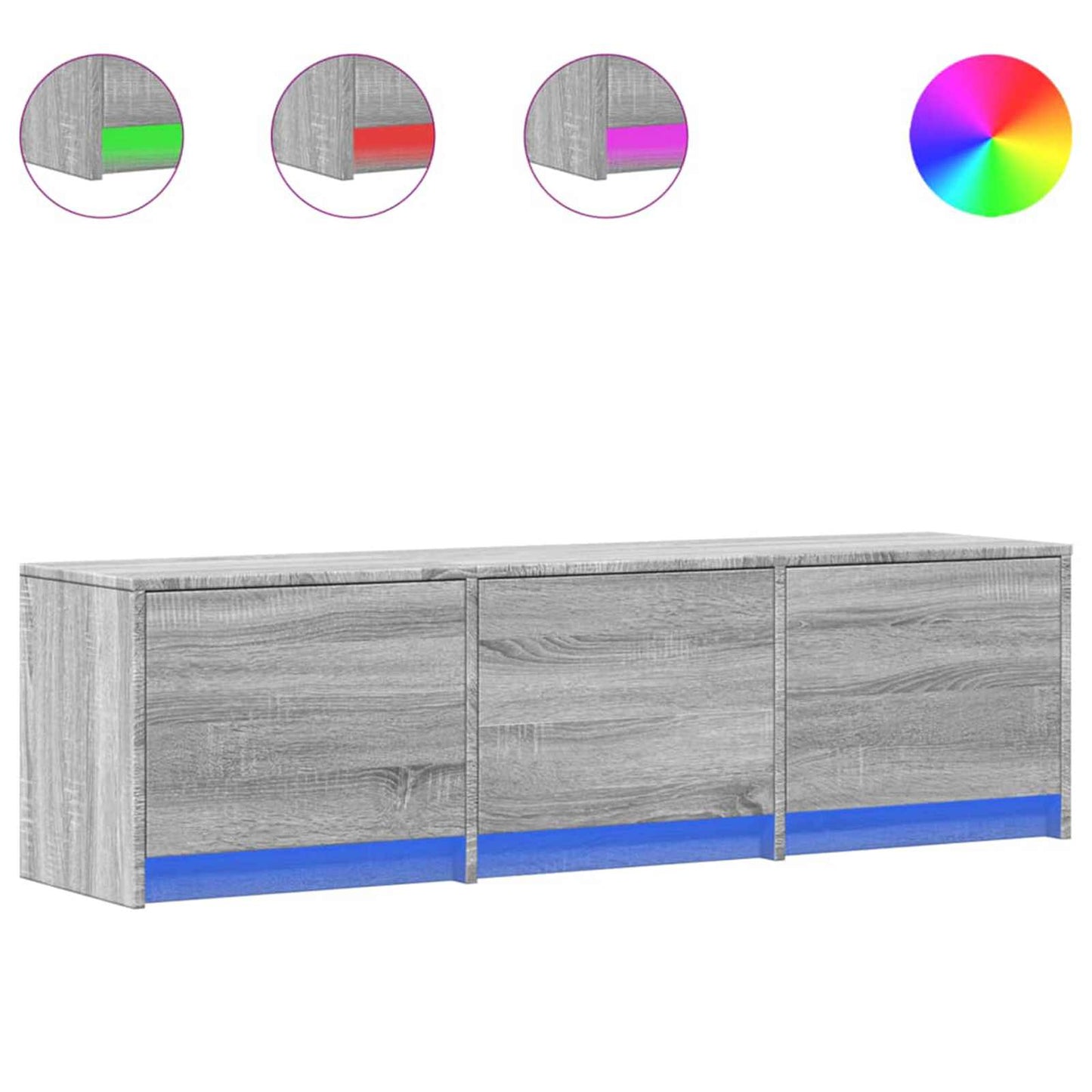 TV Cabinet Grey Sonoma 140 x 34 x 40 cm Engineered Wood