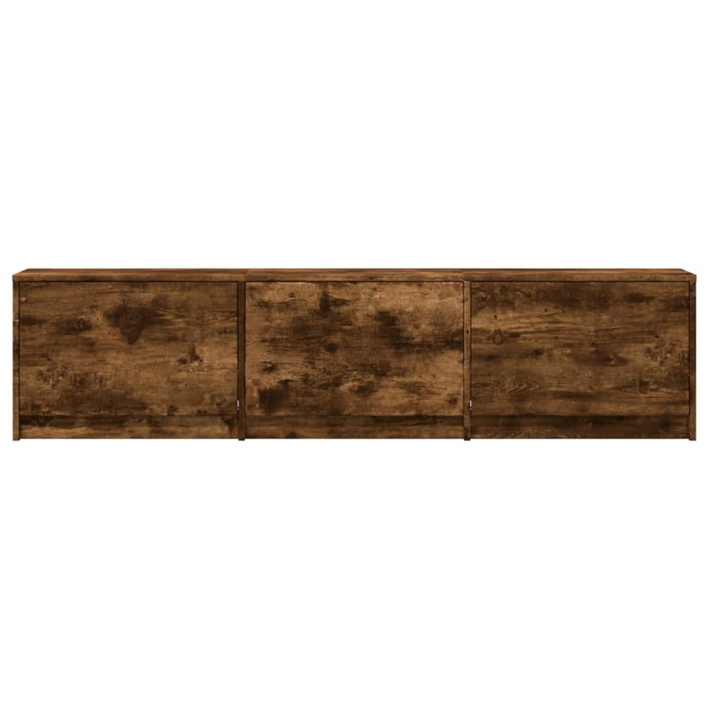 TV Cabinet with LED Smoked Oak 165 x 34 x 40 cm Engineered Wood