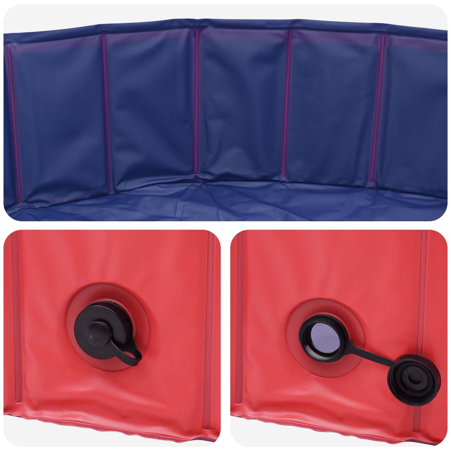 Children Swimming Pool Folding Red and Blue Ø 160 x 30 cm