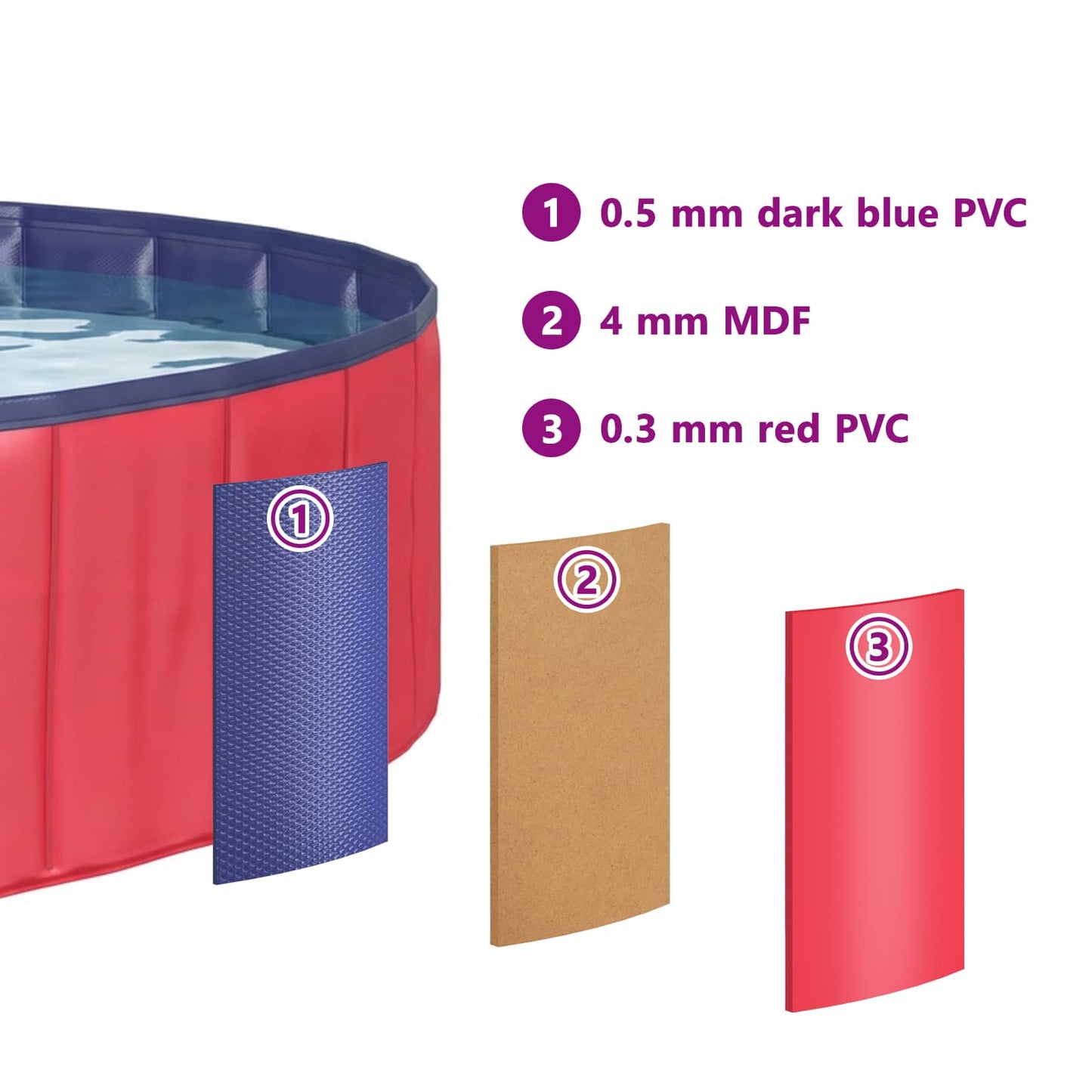 Children Swimming Pool Folding Red and Blue Ø 160 x 30 cm