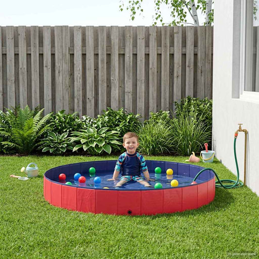 Children Swimming Pool Ø300 x 38 cm Round for Child for Red