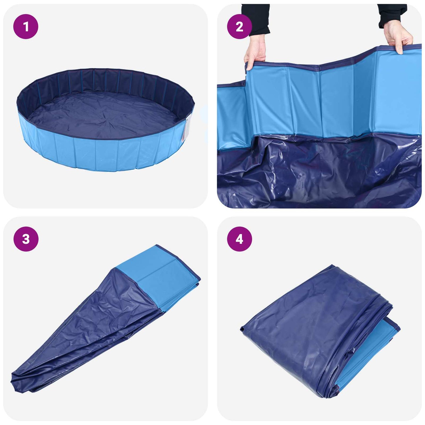 Children Swimming Pool Folding Blue Ø200 x 30 cm