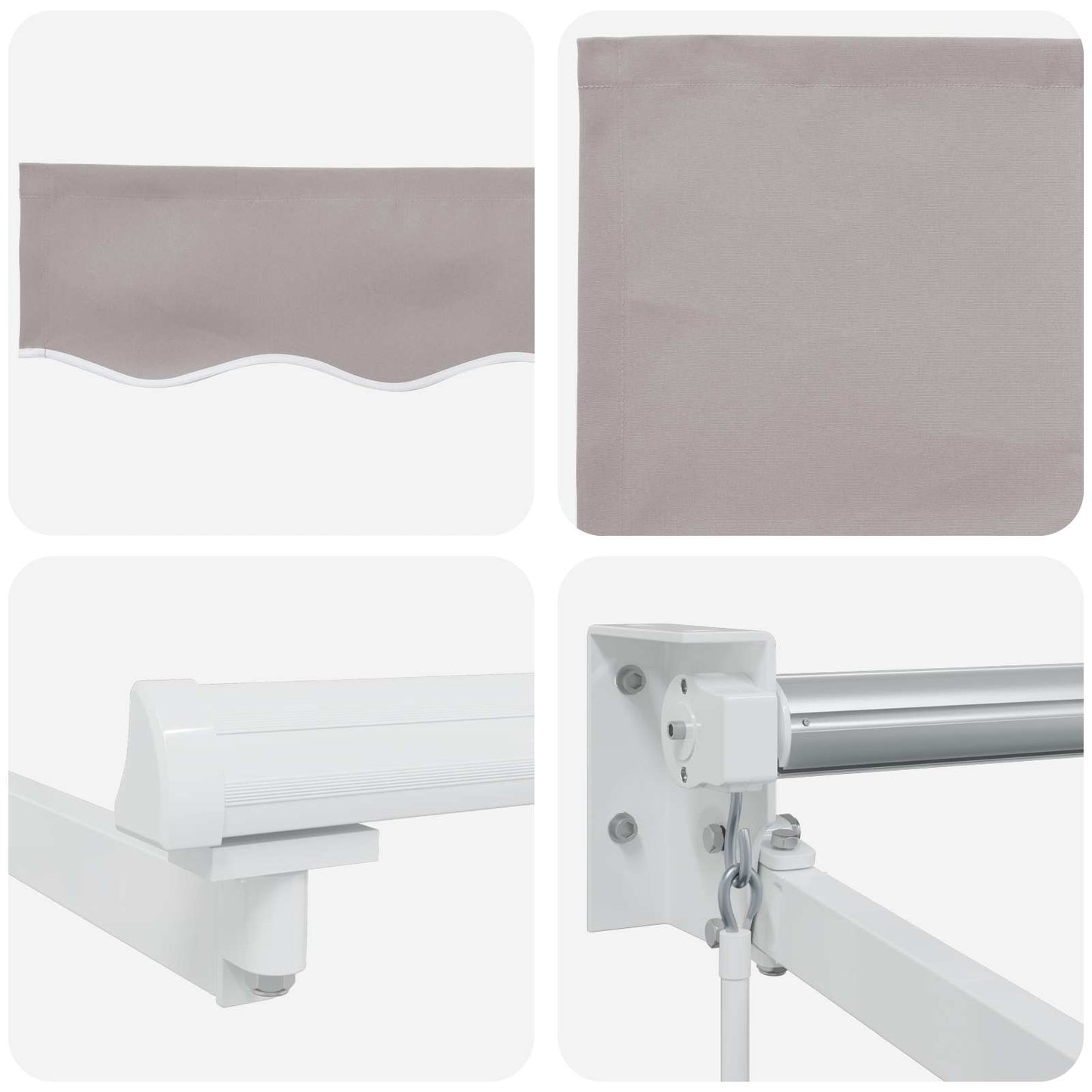 Retractable Awning Light Grey 2.5 x 2 m
