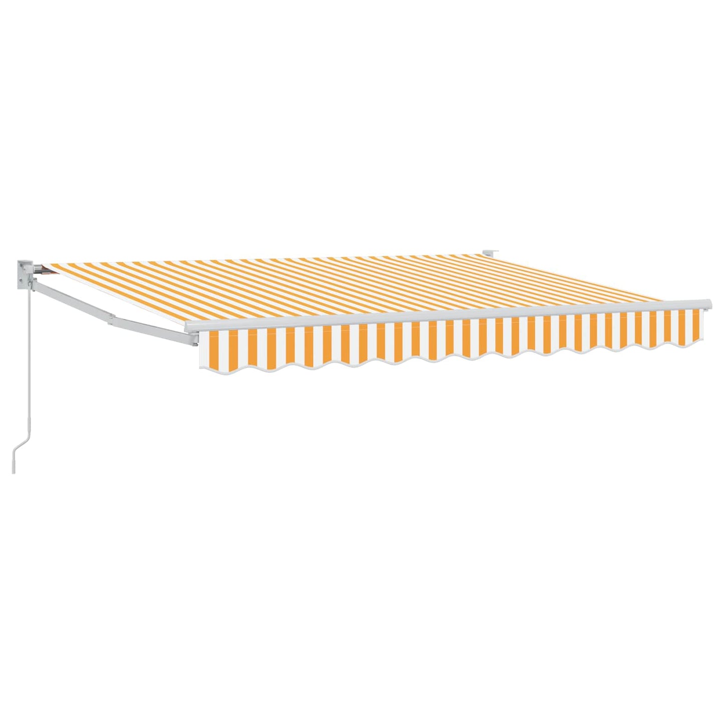 Retractable Awning Yellow and White 3 x 2 m