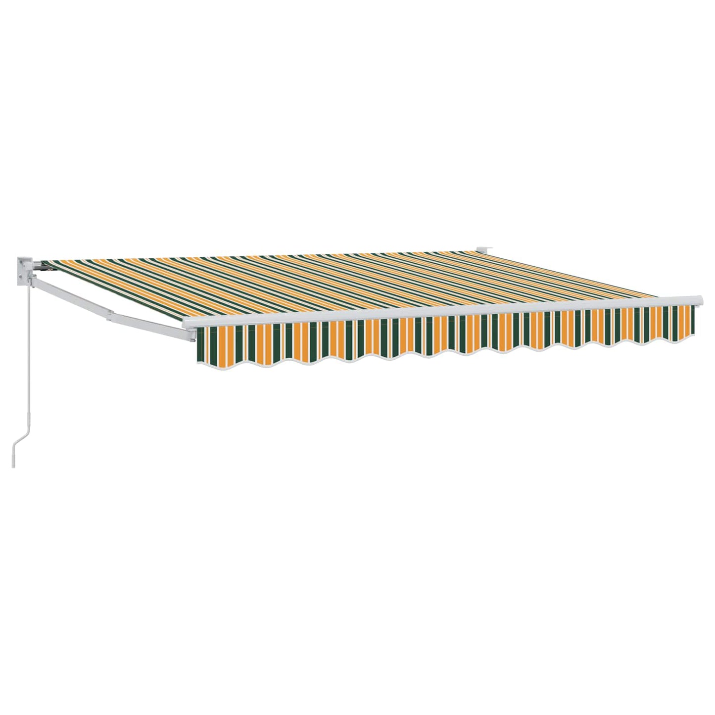 Retractable Awning Green and Yellow 3 x 2 m