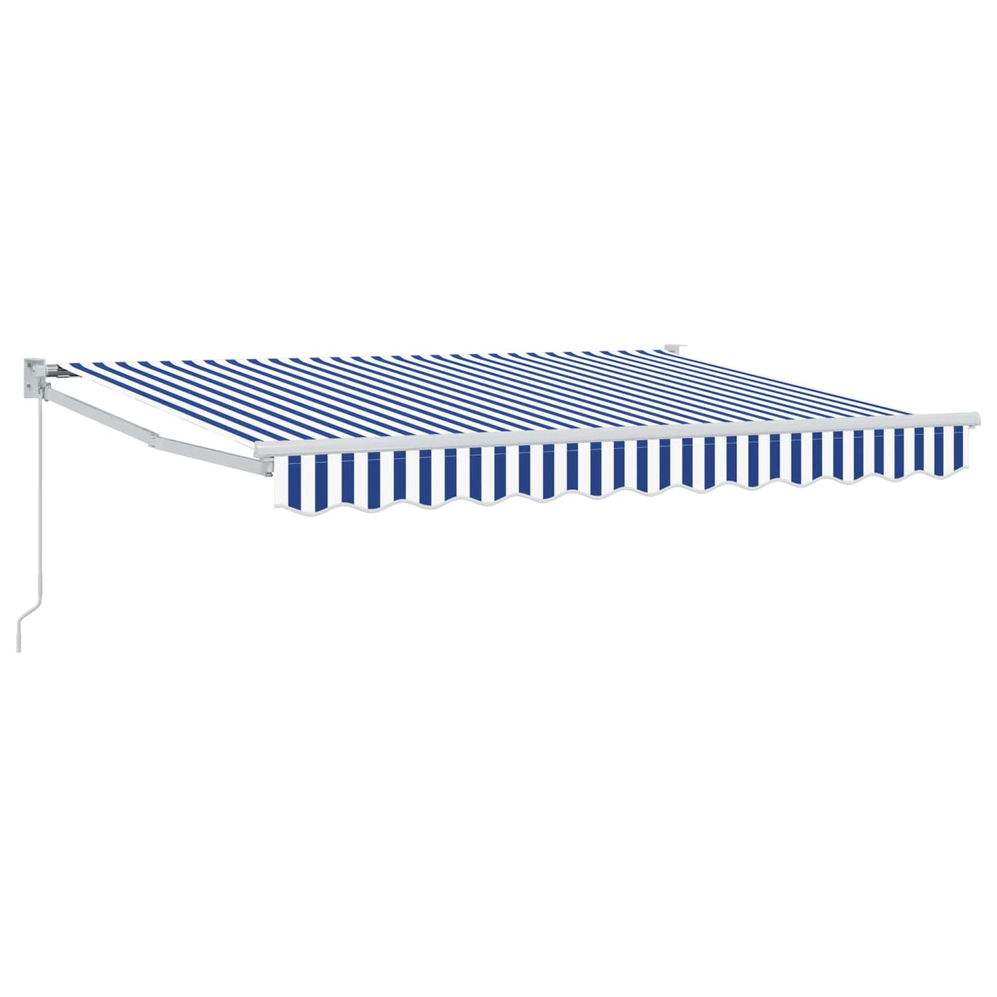 Retractable Awning Blue and White 3.5 x 2 m