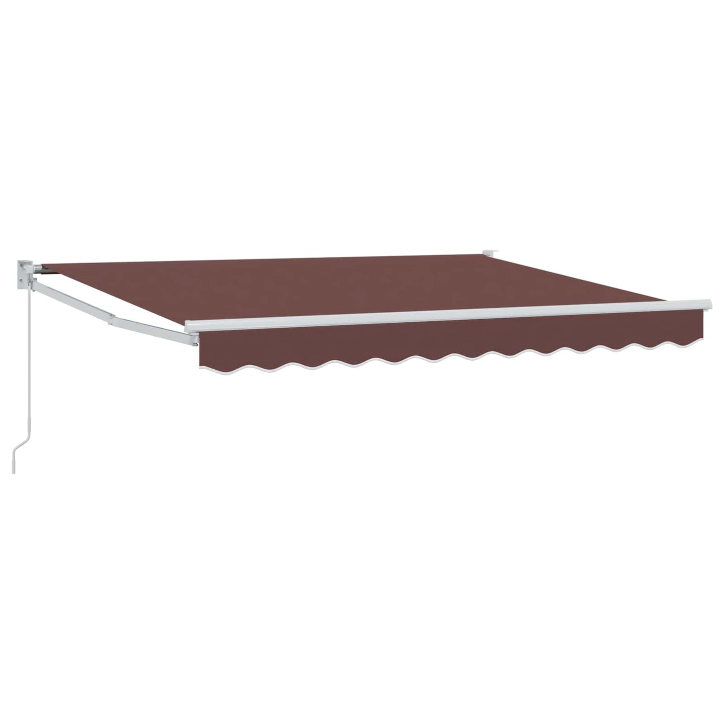 Retractable Awning Brown 3.5 x 2 m 100% Polyester and Aluminium