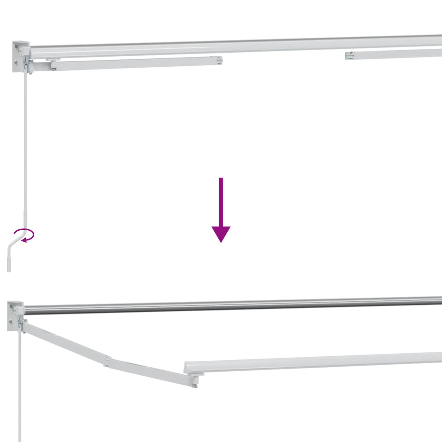 Retractable Awning Blue and White 4 x 2 m