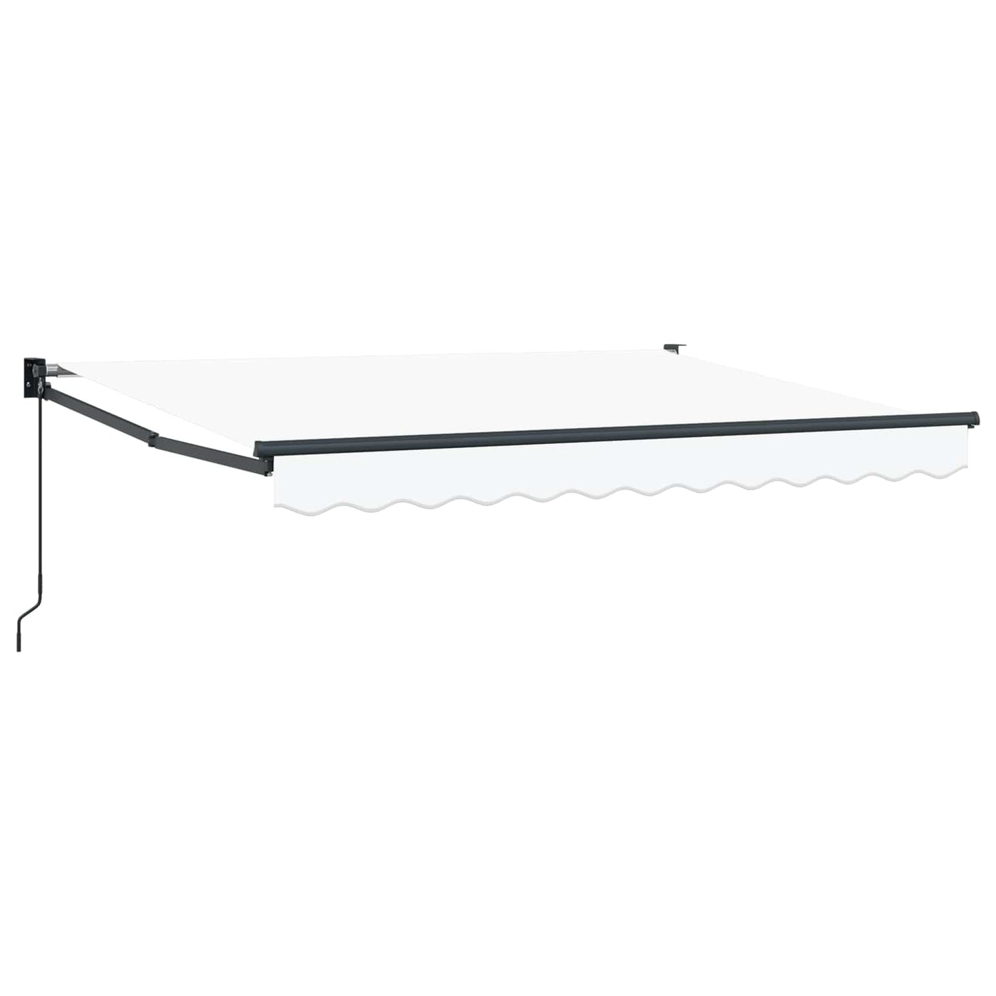 Retractable Awning White 3 x 2 m 100% Polyester and Aluminium