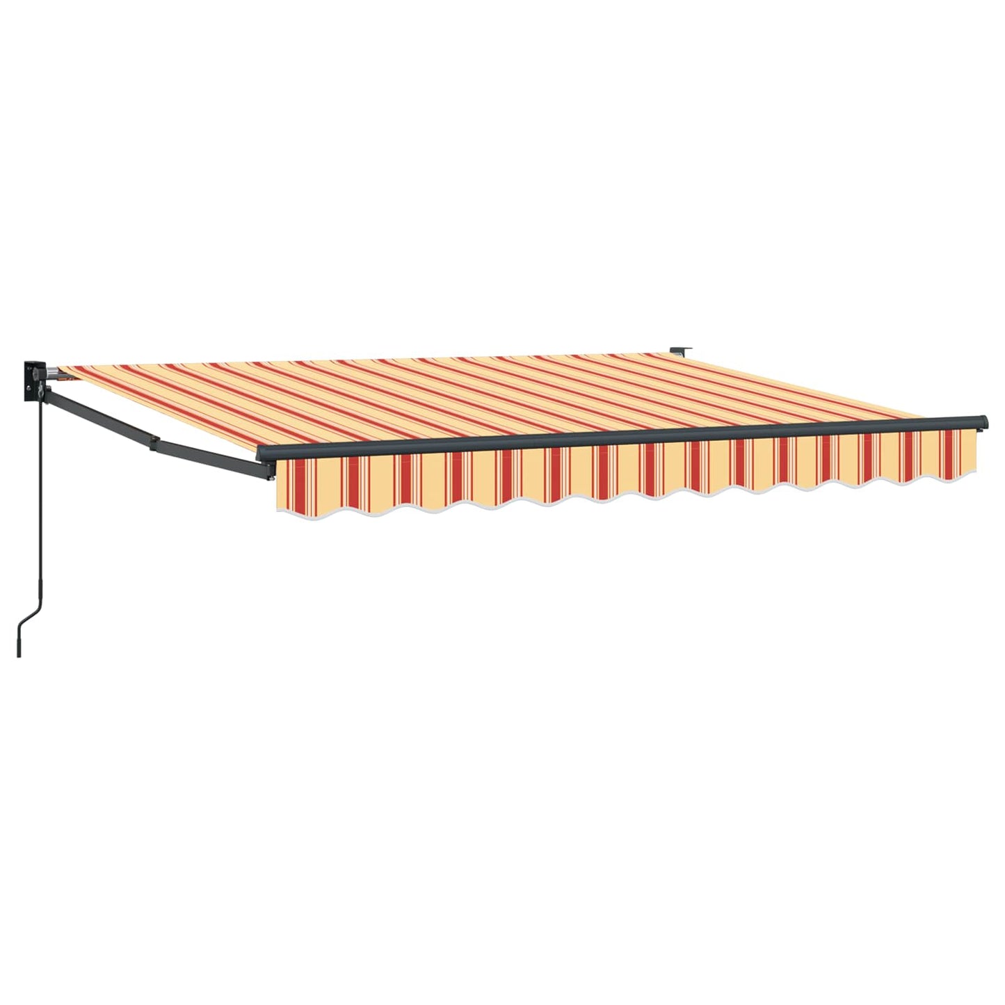 Retractable Awning Yellow, Orange and White 3.5 x 2 m