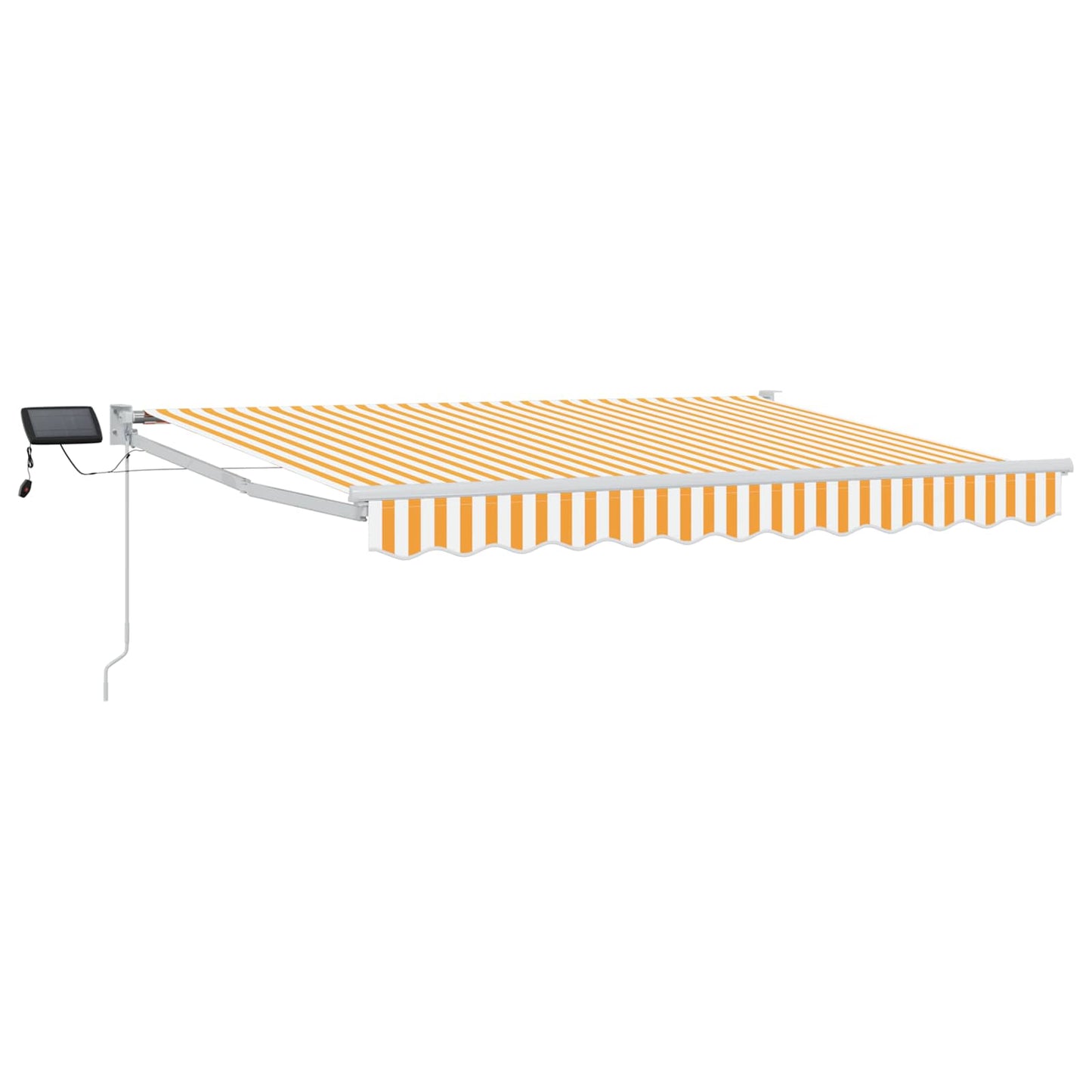 Manual Retractable Awning with LEDs Yellow and White 2.5 x 2 m