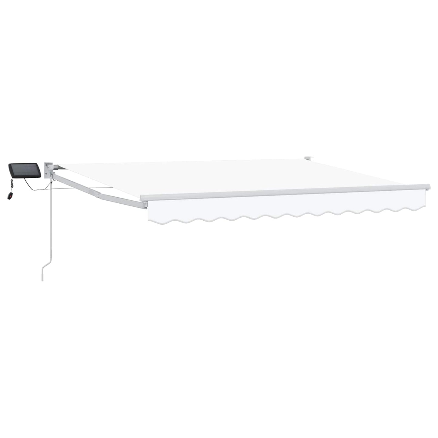 Manual Retractable Awning with LEDs White 2.5 x 2 m