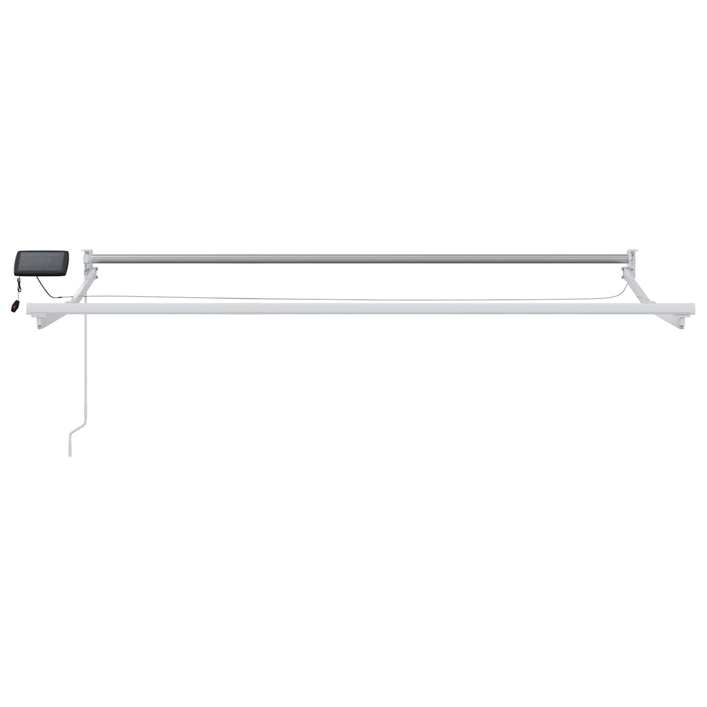 Manual Retractable Awning with LEDs White 2.5 x 2 m
