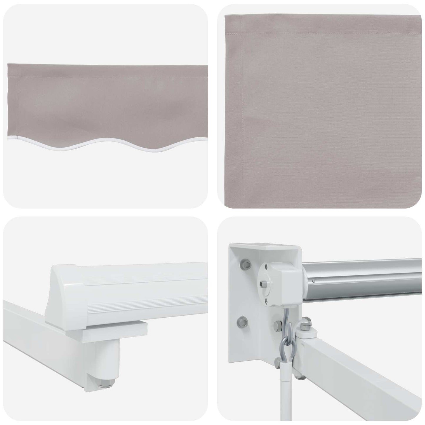 Manual Retractable Awning with LEDs 3 x 2 m