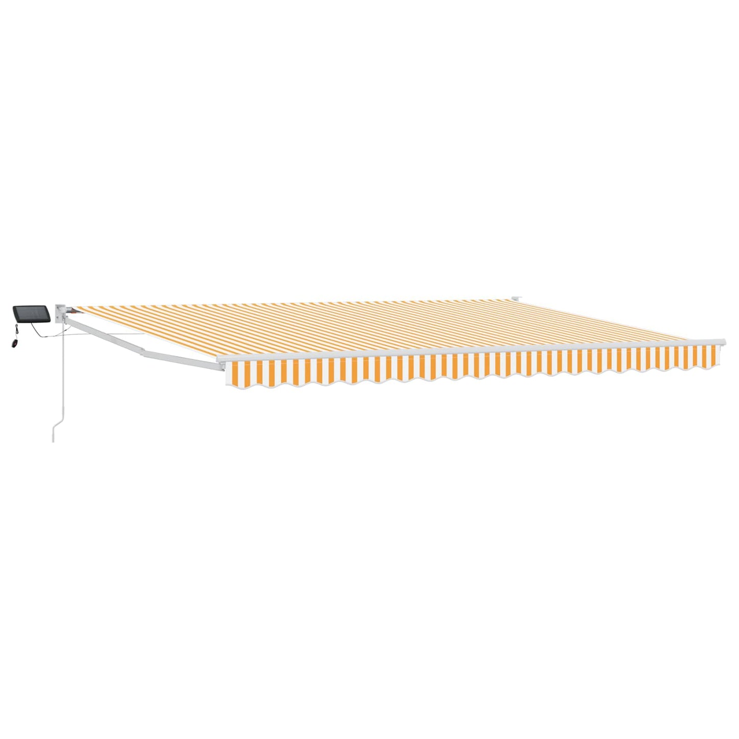 Manual Retractable Awning with LEDs Yellow and White 4 x 2 m