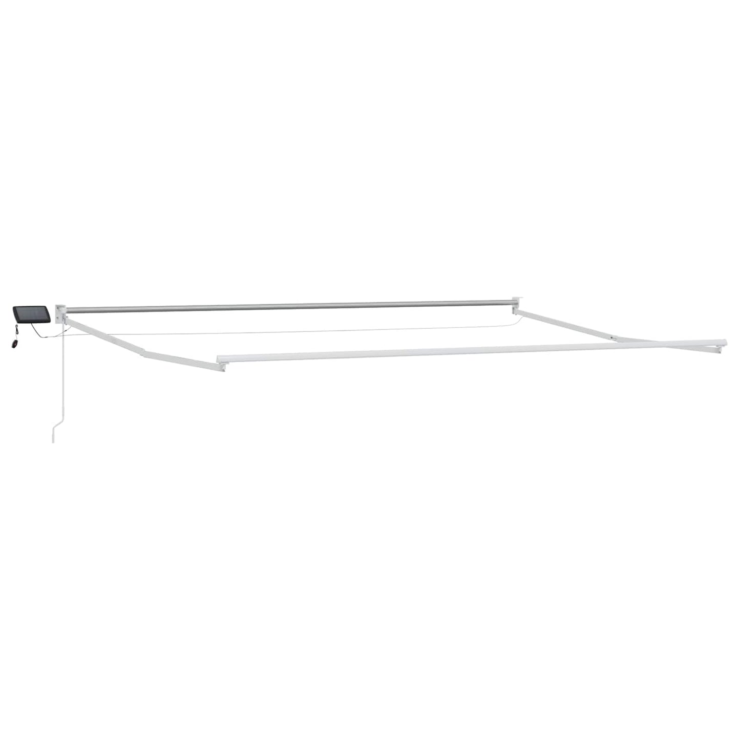 Manual Retractable Awning with LEDs Yellow and White 4 x 2 m