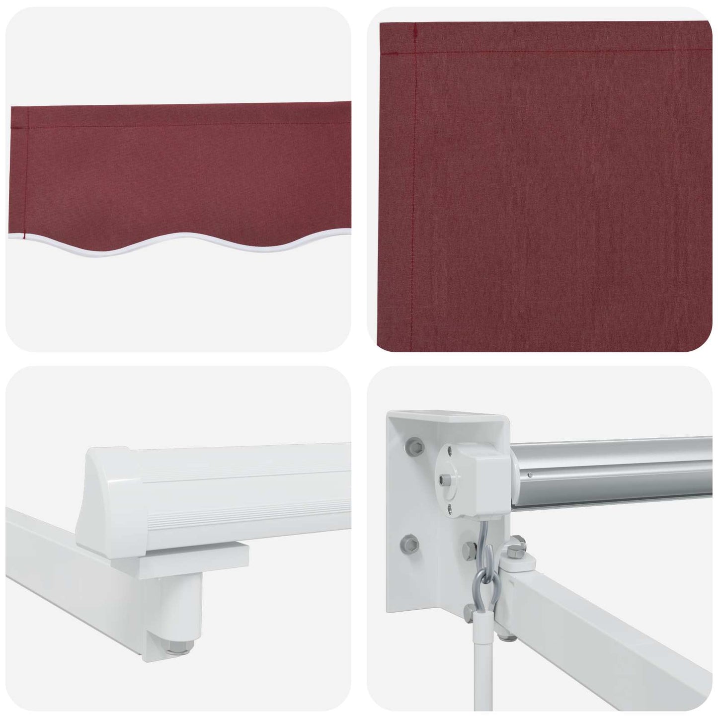 Manual Retractable Awning with LEDs 3.5 x 2.5 m