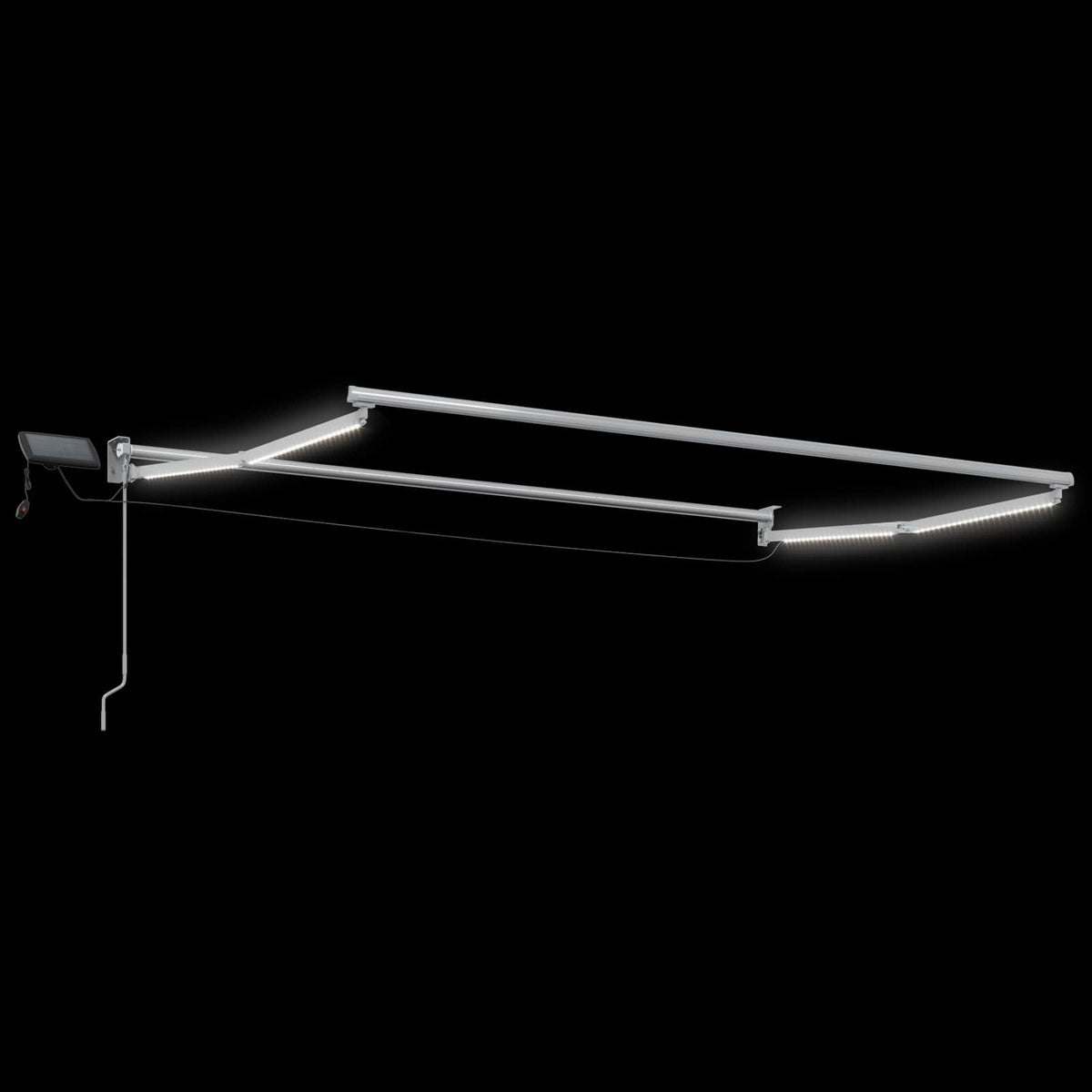 Manual Retractable Awning with LEDs 3.5 x 2.5 m