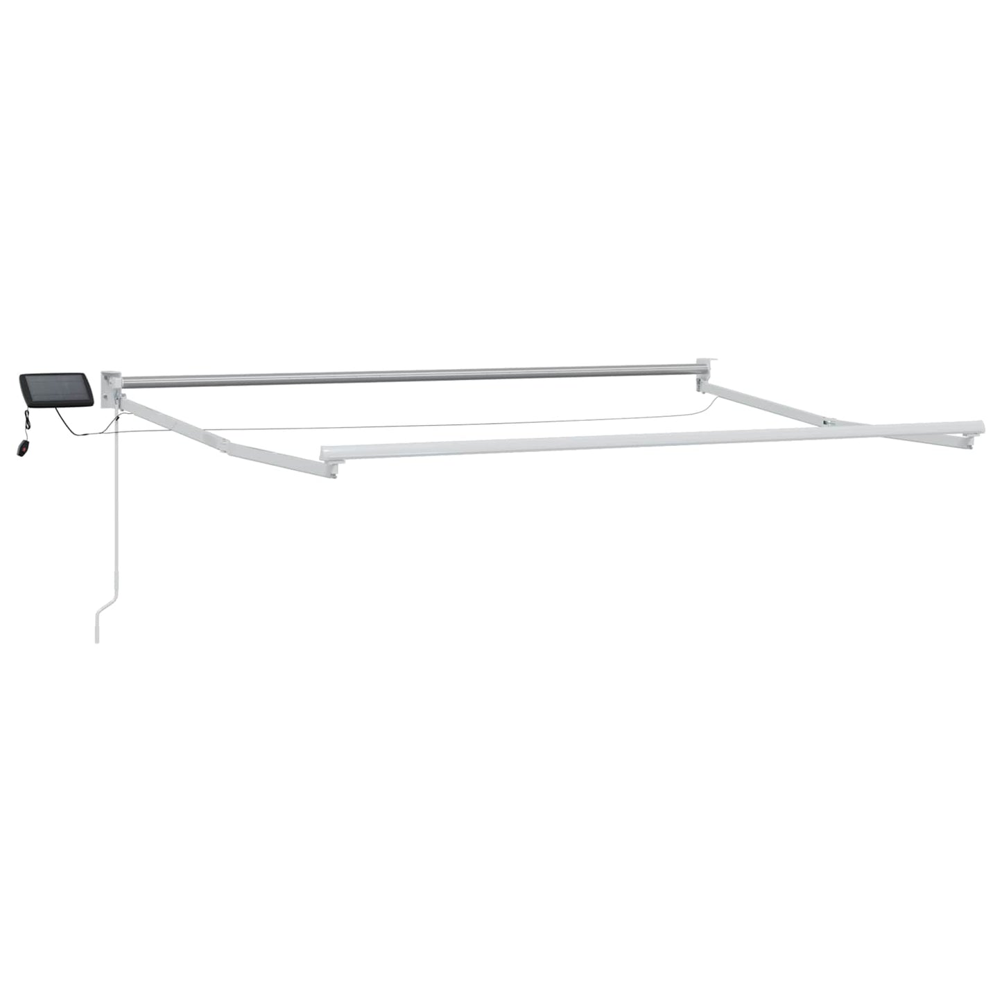 Manual Retractable Awning with LEDs Beige and White 3.5 x 2.5 m