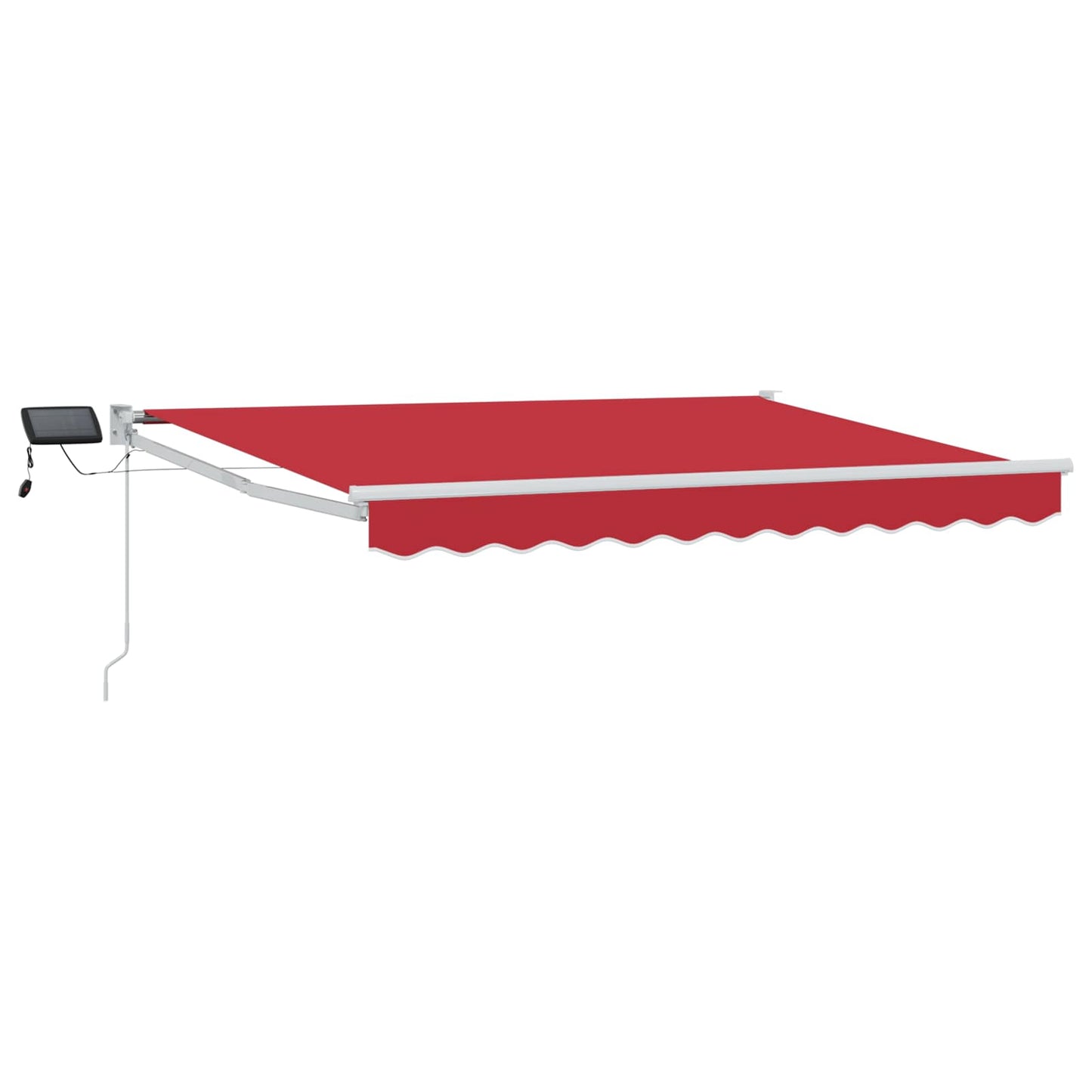 Manual Retractable Awning with LEDs Red and White 3.5 x 2.5 m